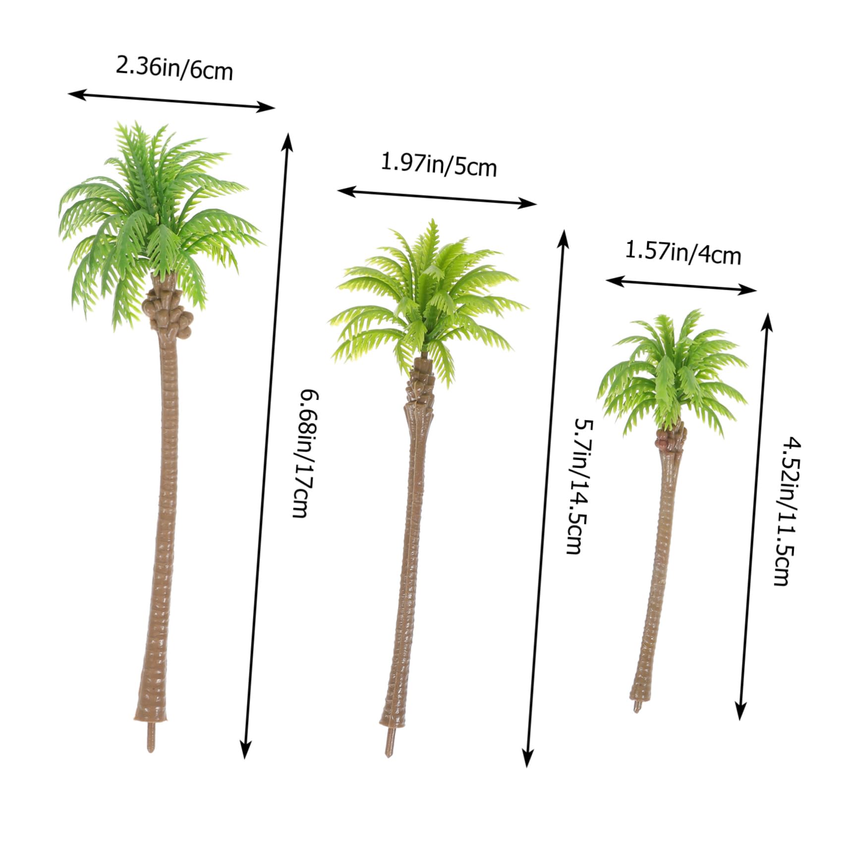 48piezas Árboles De Artificiales para De Paisajismo De De Cocoteros para Decoración De Maquetas y Construcción De