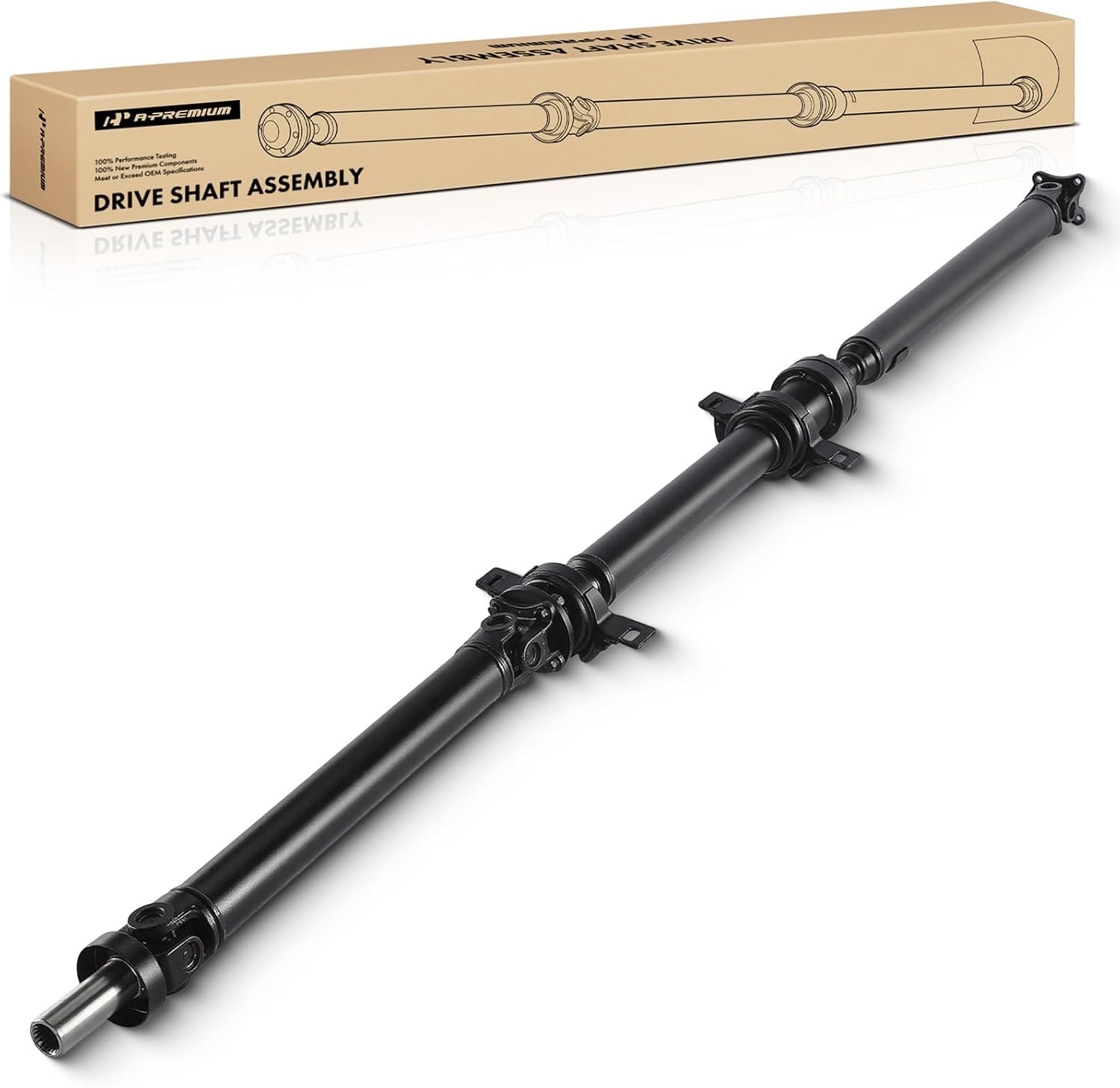 A-Premium 89.125" Rear Drive shaft Driveshaft Assembly (3-Piece Complete) Compatible with Toyota & Lexus - Highlander 2001-2007, RX330 2004-2006, RX350 2007-2009, AWD, Replace# 37100-48020 3710048020