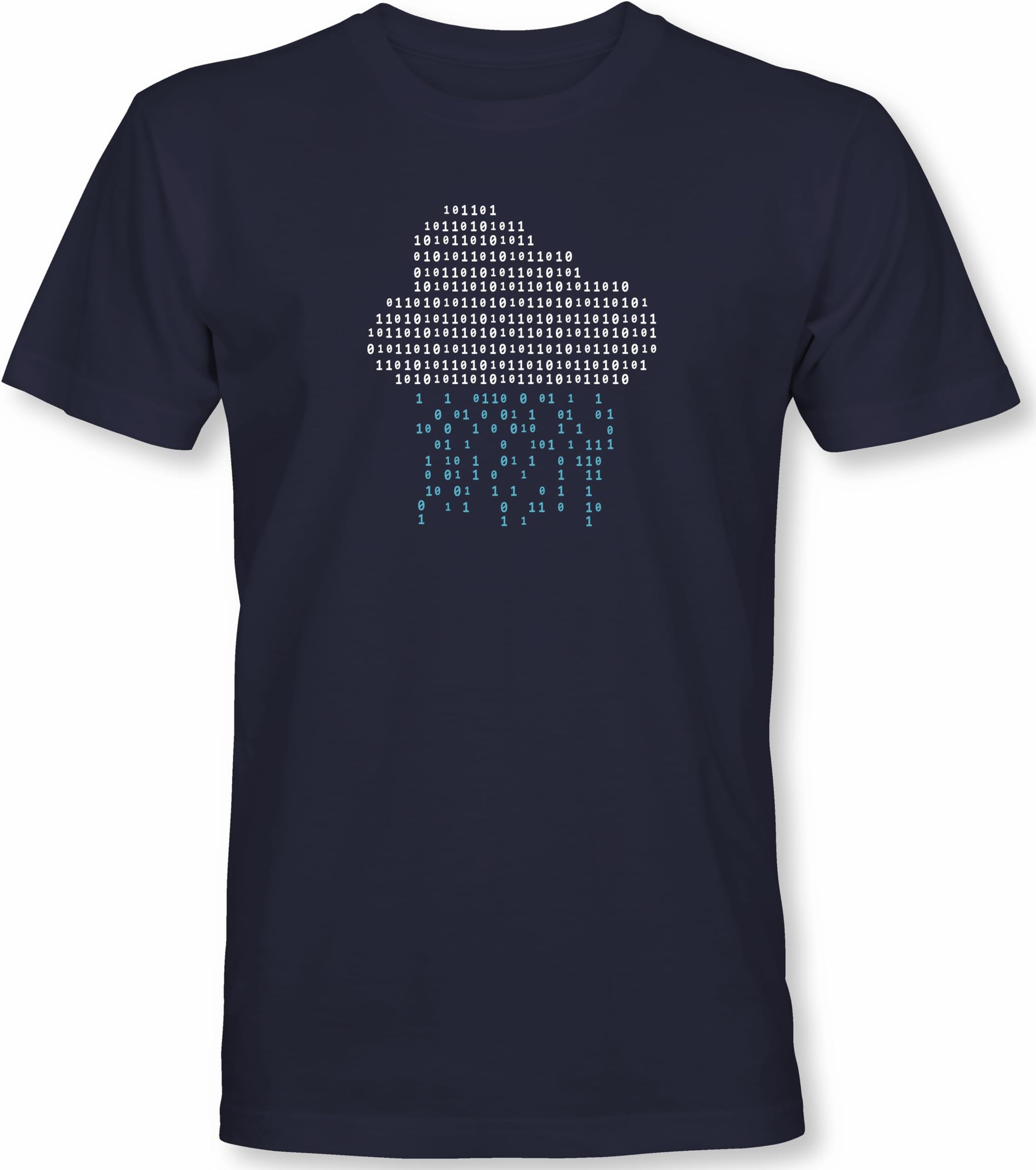 Men's T-Shirt Programming Cloud, Binary Code, Dual Code, Computer Scientist Shirts, Gift for Computer, PC, IT-ler, Nerd Shirt, Gamer Administrator T-Shirt
