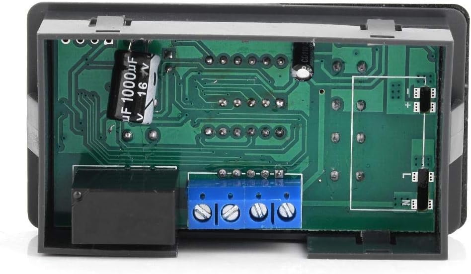 Bag view of the Hilitand Digital Cyclic Adjustable Delay Relay showing the circuit board and terminal block.