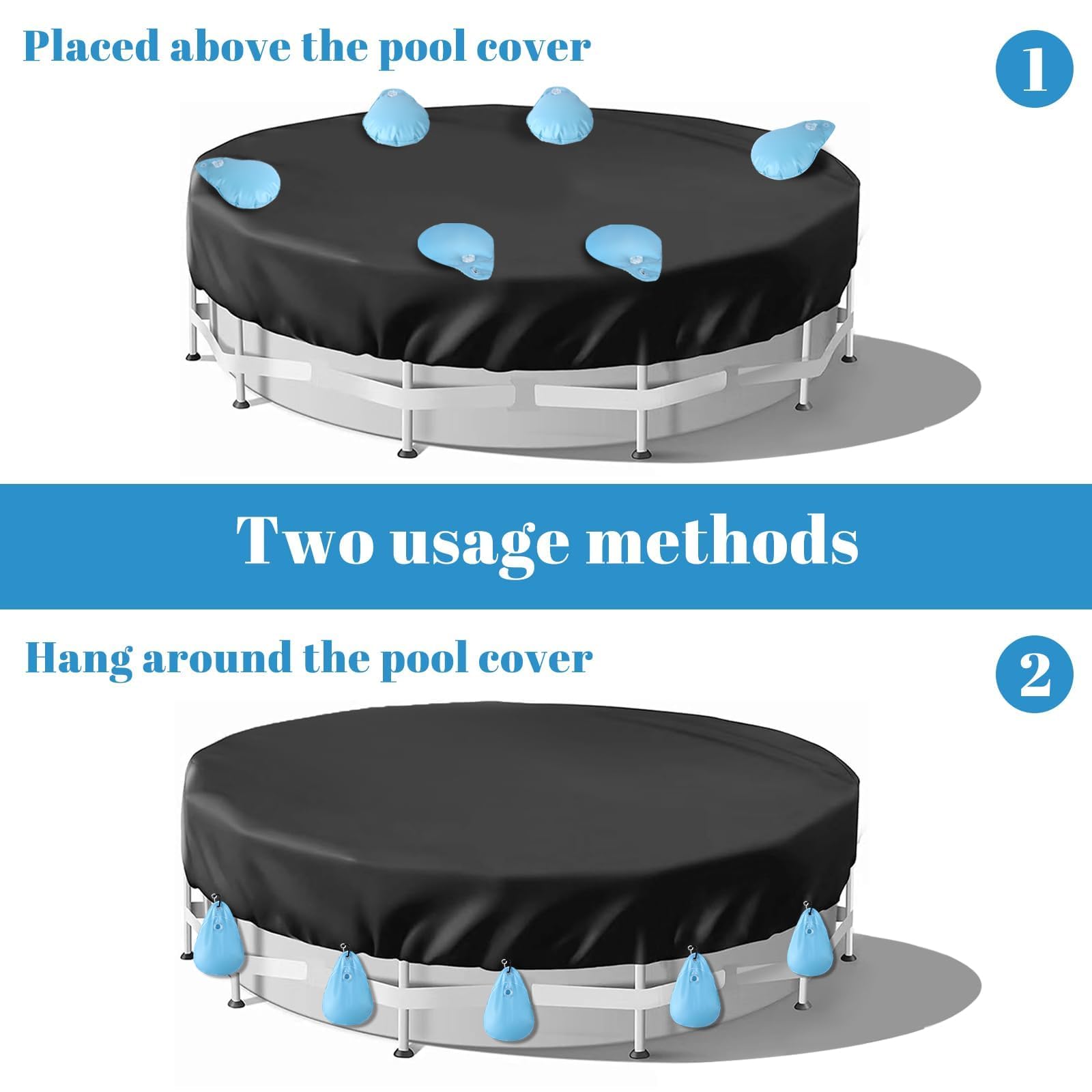 HUIKUANGEU Pesi per Copertura Piscina,10 Pezzi Pesi per Coperture per Piscine,Pesi per La Copertura della Piscina in PVC,Pesi di Copertura Piscina Borsa Sospesa,per Copertura Piscina Fuori Terra