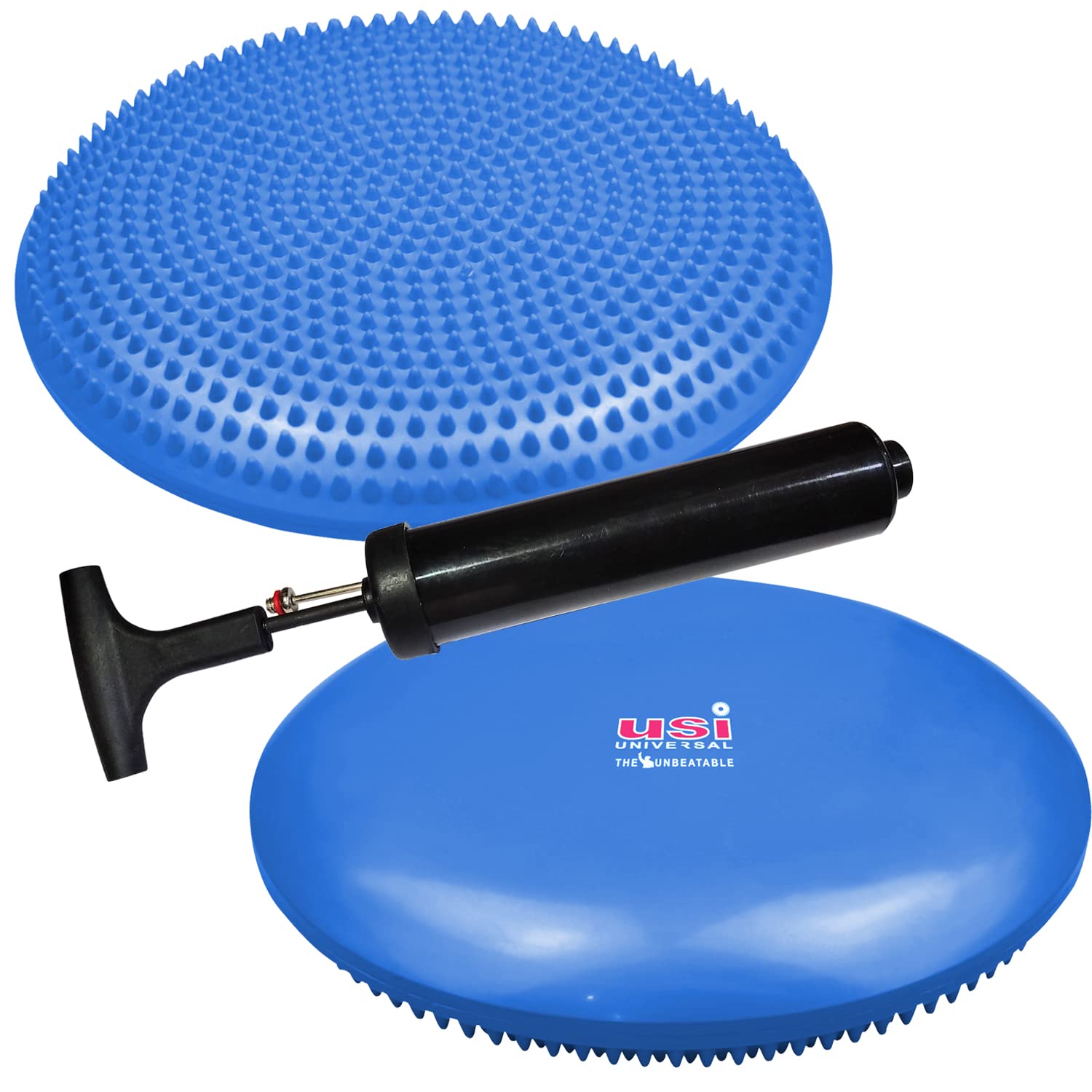 USI UNIVERSAL Wobble Cushion with Inflation Pump, BC Core Balance Disc Trainer, Balance Cushion 35 cm/13.75" Diameter, Balance Disc with Air Pump Wobble Cushion for Stability Workout (B01N5I8QJ4) Amazon Price History, Amazon Price Tracker