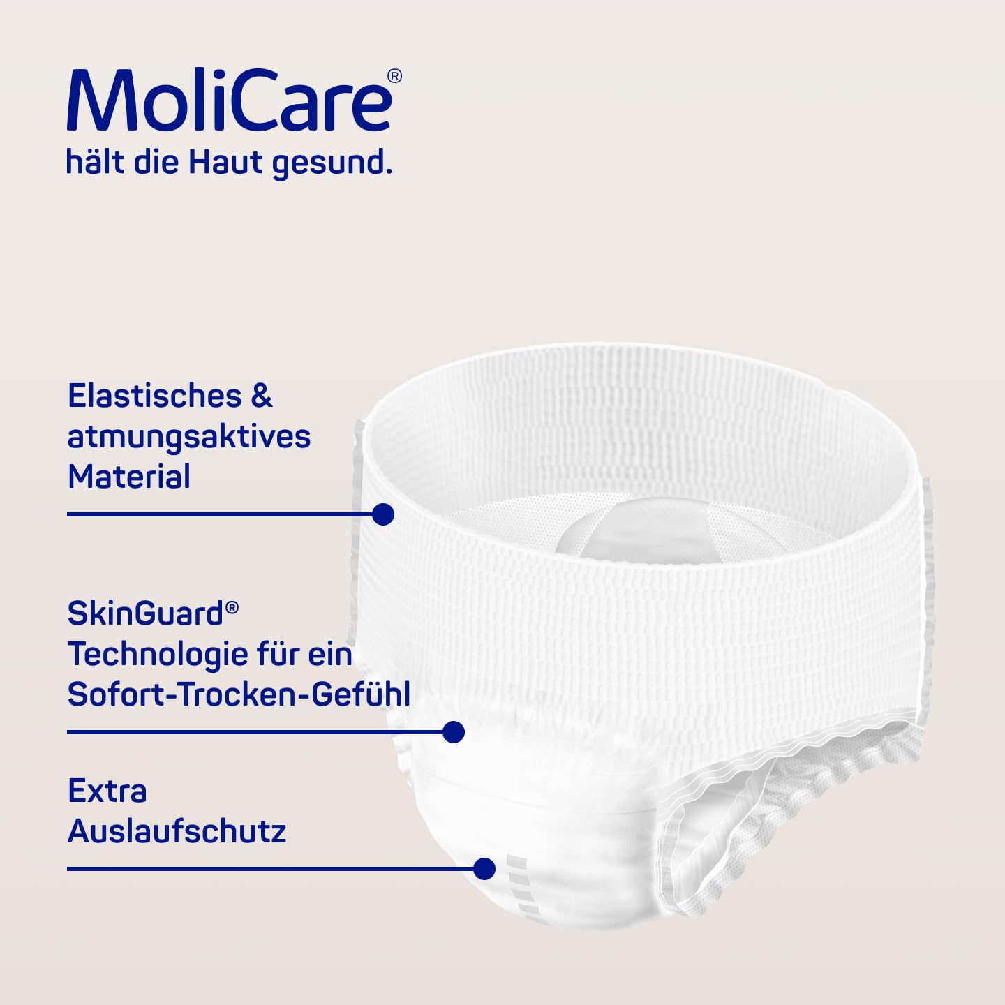 MoliCare Premium Mobile 8 Drops Size L, spodnie dla kobiet i mężczyzn z ciężkim nietrzymaniem moczu, dodatkowa ochrona przed wyciekiem, ochrona skóry, lepsze dopasowanie do ciała, 14 sztuk