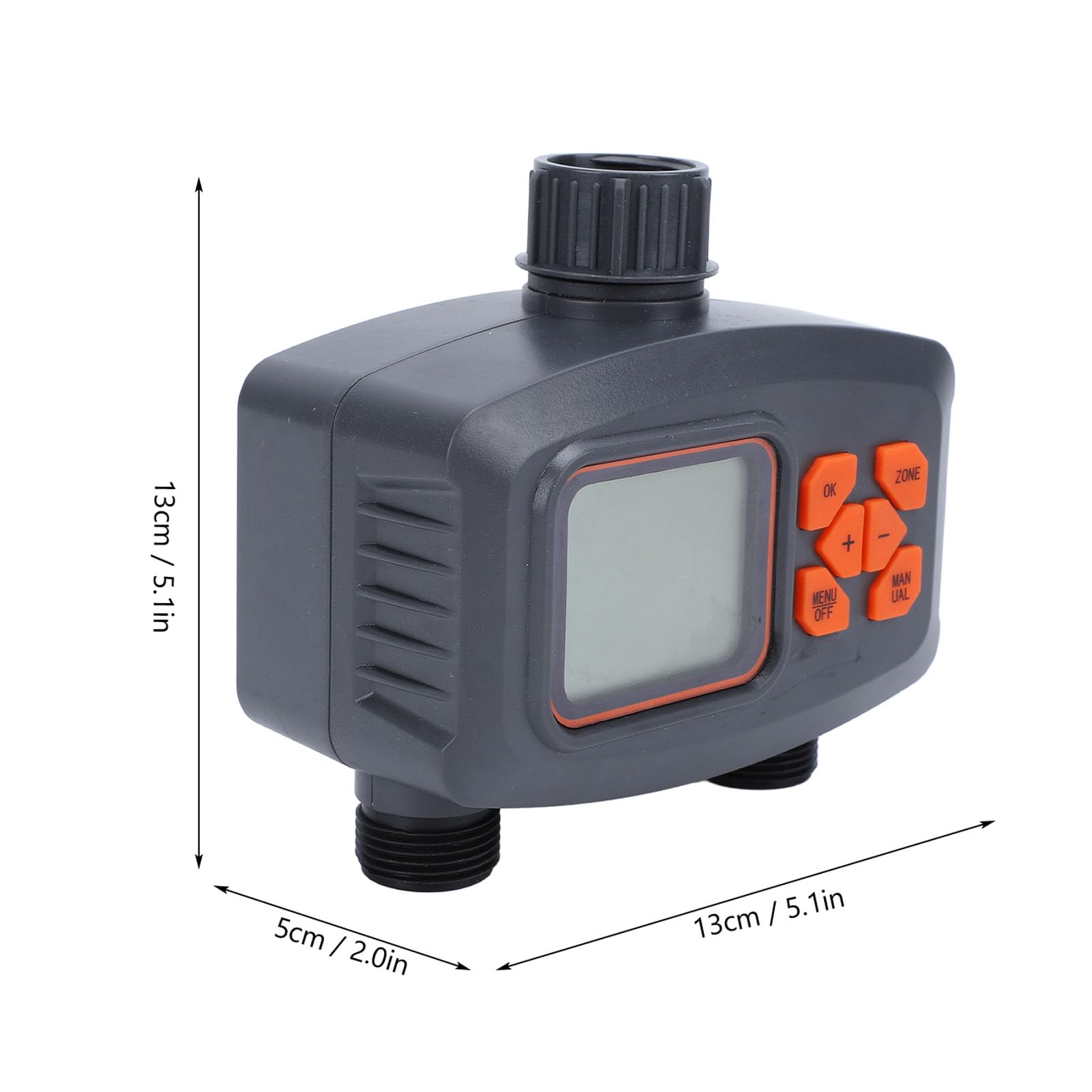 Timer digitale per rubinetto con tubo flessibile a 2 uscite, timer programmabile per irrigatore per giardino, irrigazione esterna, timer per acqua per tubo da giardino, materiale