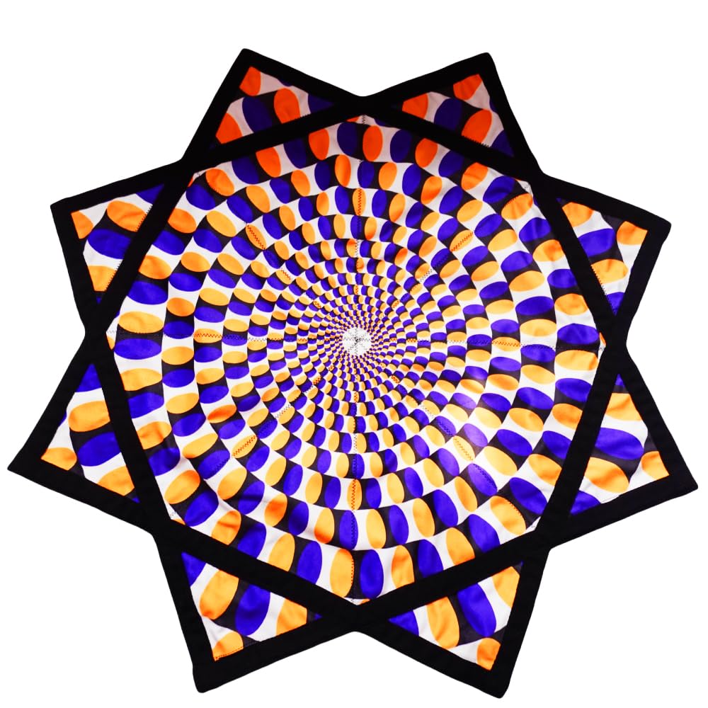 BVCY Flowstar Beginners Flow Star Spinning Cloth Easy to Rotate Sided Print Double Stitched Flow Toy Fingertip Rotating Flow Toy Dapo Star (Style-4)