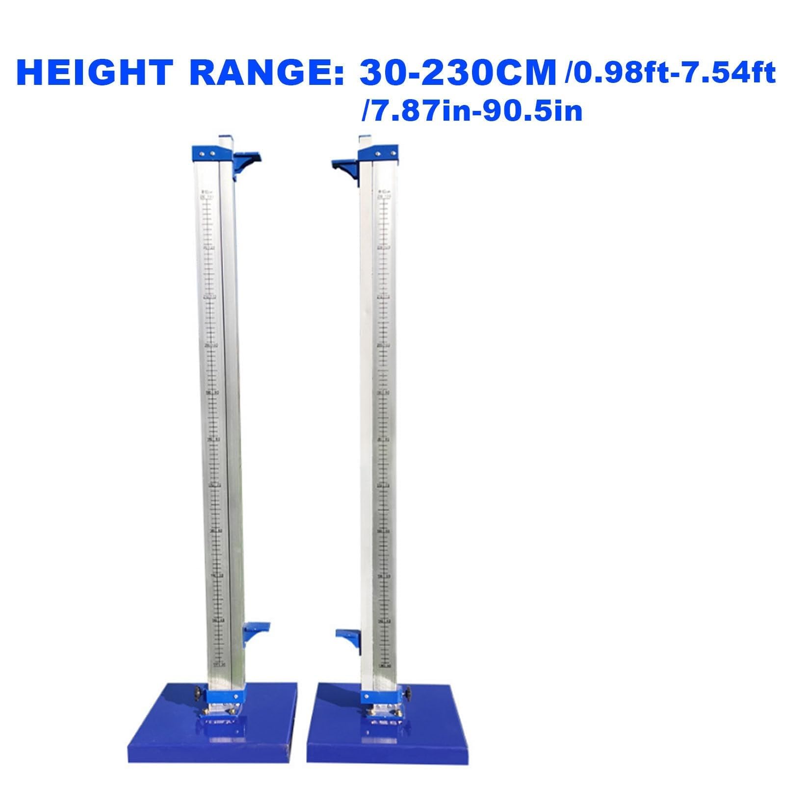 Regulowane standardy skoków wysokich, aluminiowe stojaki do skoków 30-230 cm z wieloma wspornikami, przenośny sprzęt lekkoatletyczny do sportów szkolnych i zawodów