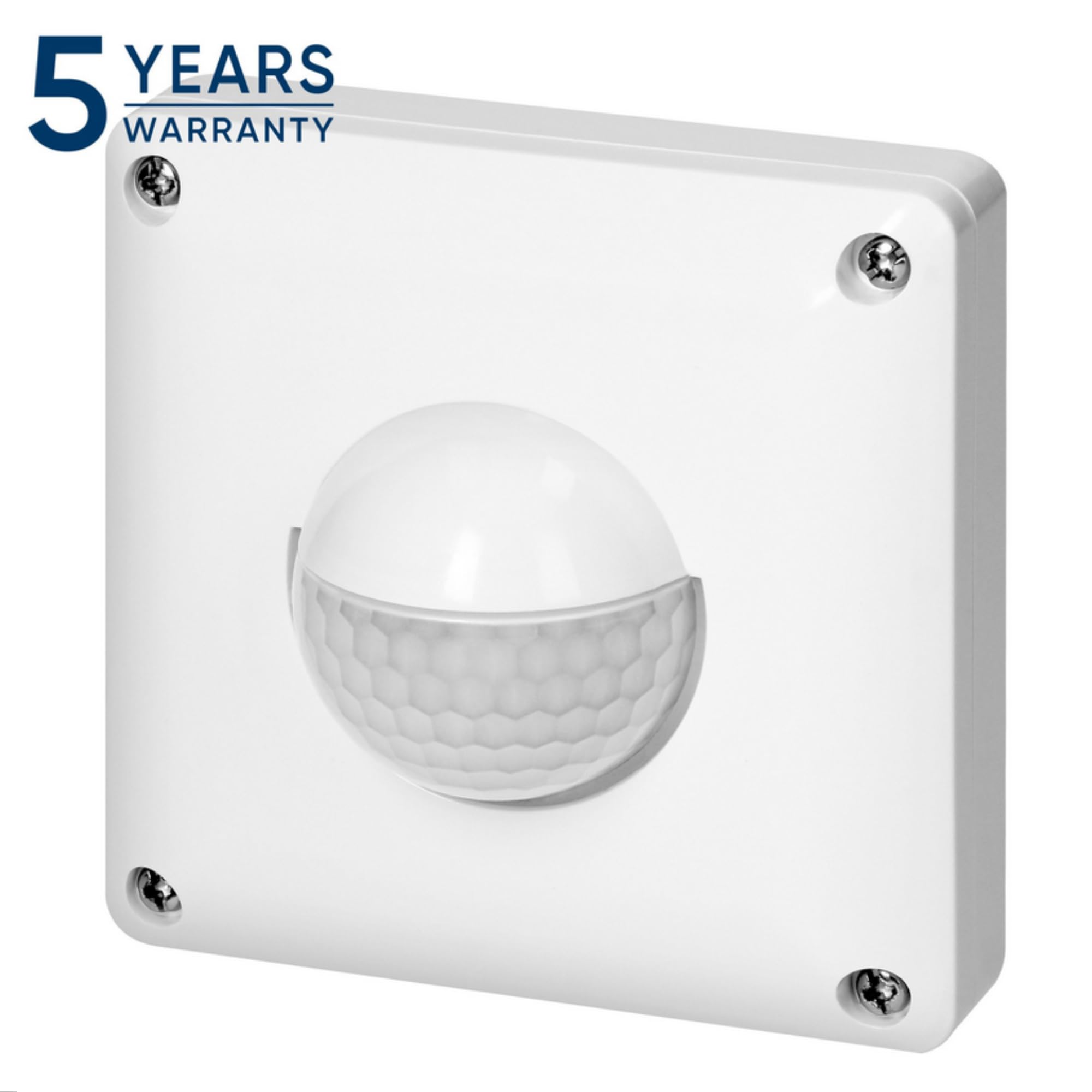 Detector De Movimiento 2 y 3 Hilos 190 Grados IP65 Alcance Máx. 10m para Caja De Conexiones - Control Time/Lux/ON-Off Blanco