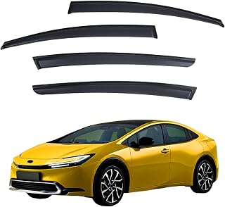 Window Visors Rain Guards fits 2023-2025 Toyota Prius & Prius Prime, Window Wind Deflectors Vent Shades Accessories, Out-Channel, Dark Smoke 4 Pcs, 2024