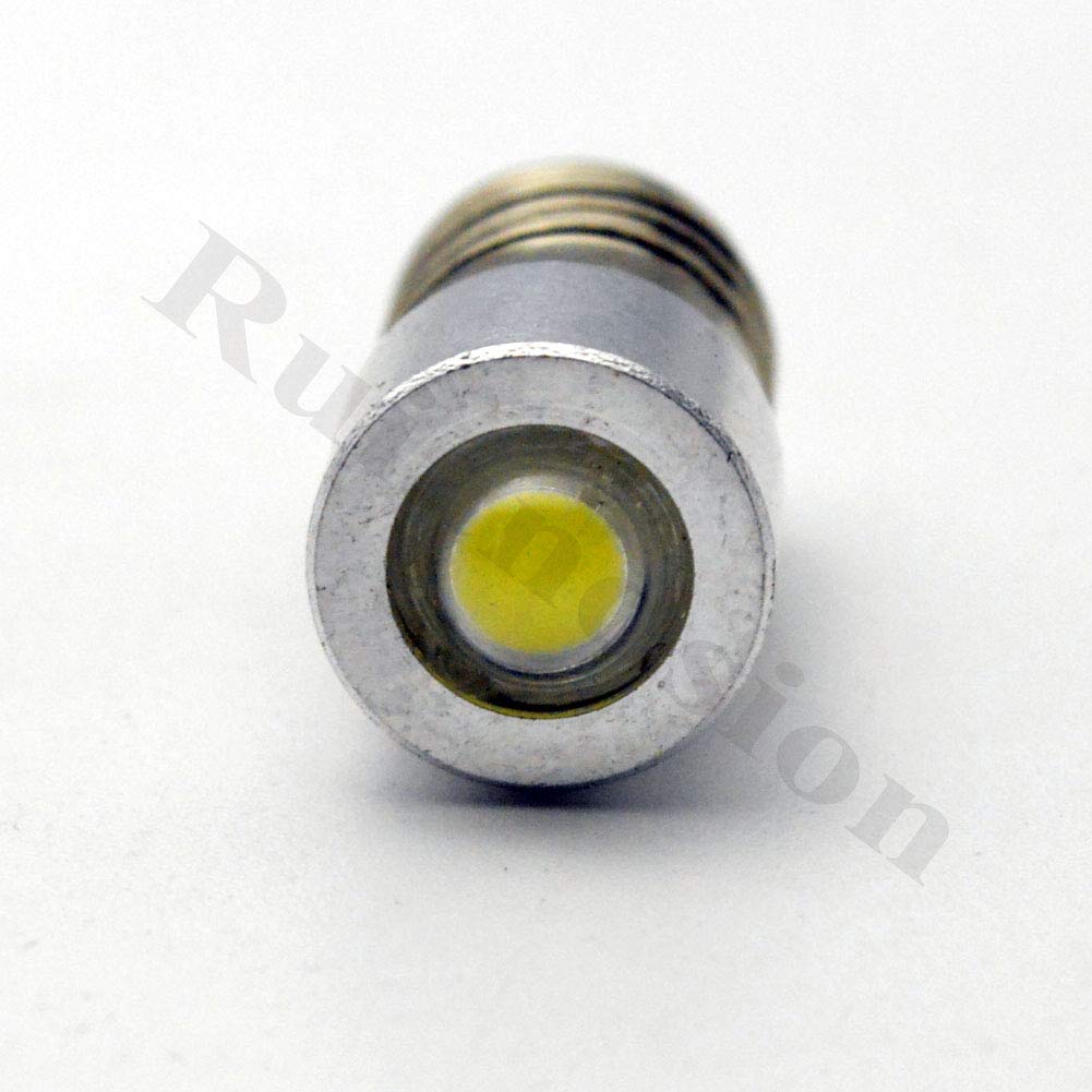 Ruiandsion 1 Ampoule LED E10 DC 5–24 V 1 W 3000 K Blanc Chaud 200 Lm COB LED Ampoule Pour Lampe De Poche, Lampe De Poche, Lampe Frontale, Terre