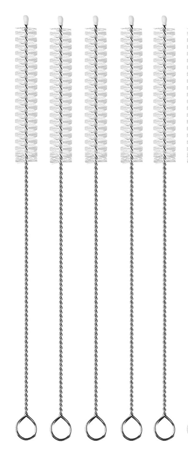 HOUSE HATCH Straw Cleaning Brush Long Stainless Steel Nylon Thin Pipes Drinking Straw Washing Cleaning Brushes Pack of 5 (B0C2J5FC75) Amazon Price History, Amazon Price Tracker