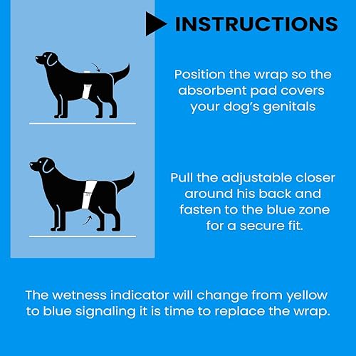 Miniatura 6 de BV Envolturas para perros machos, pañales para perros machos, envolturas desechables extra pequeñas para cachorros (400 unidades)