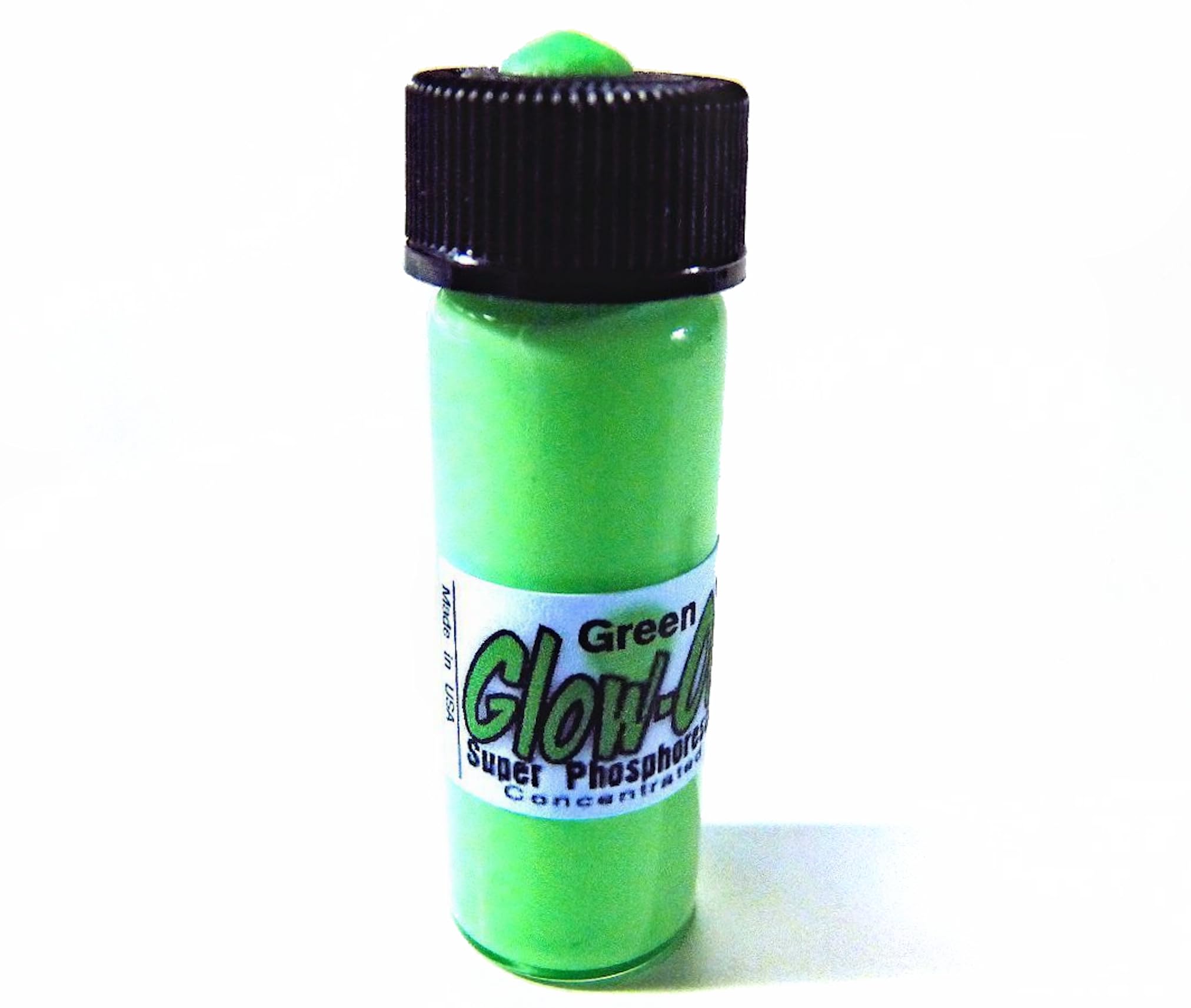 Glow-On Green Color and Green Glow, Gun Night Sights Paint. Medium 4.6 ml Vial. Concentrated, Bright, Long Lasting Luminescence.
