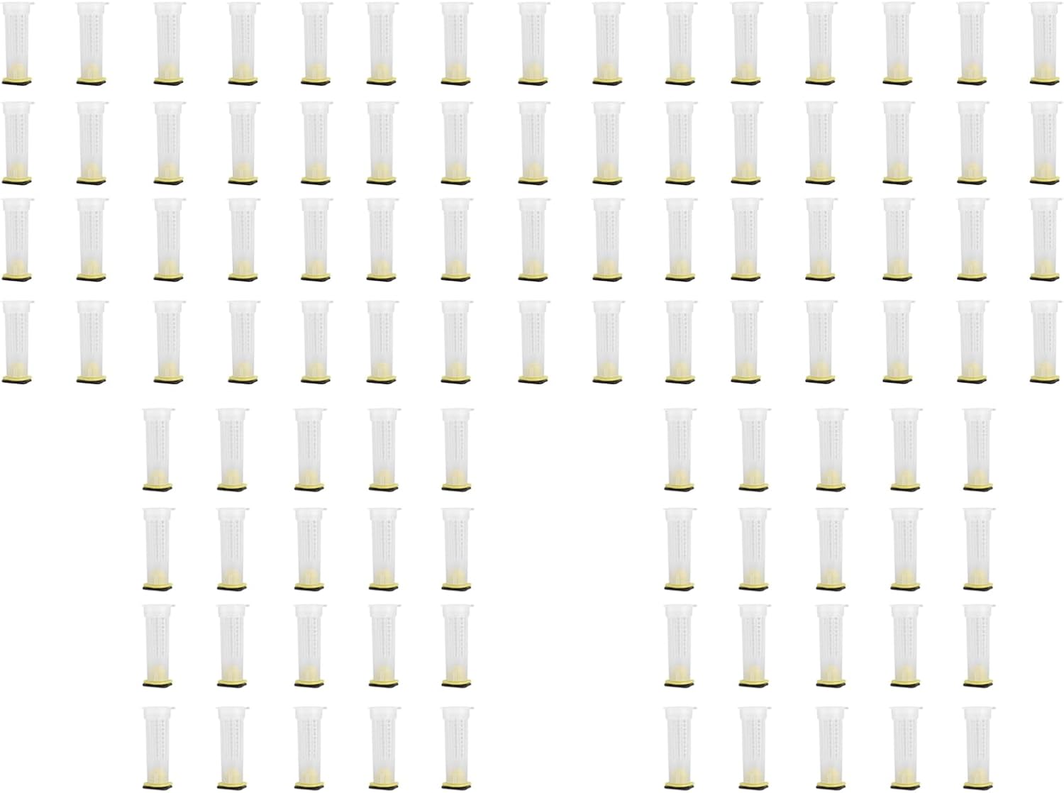 SEIWEI 100 Pcs Beekeeping Rearing Cup Kit-Queen Bee Roller Cage Beekeeper Tool Equipment