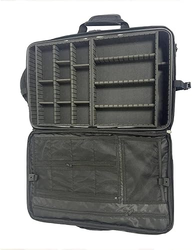 Miniatura 6 de DAMIFAN mochila de peluquero bolsa de viaje bolsa de viaje estación móvil de peluquero organizador de herramientas bolsa de maquillaje, Negro -