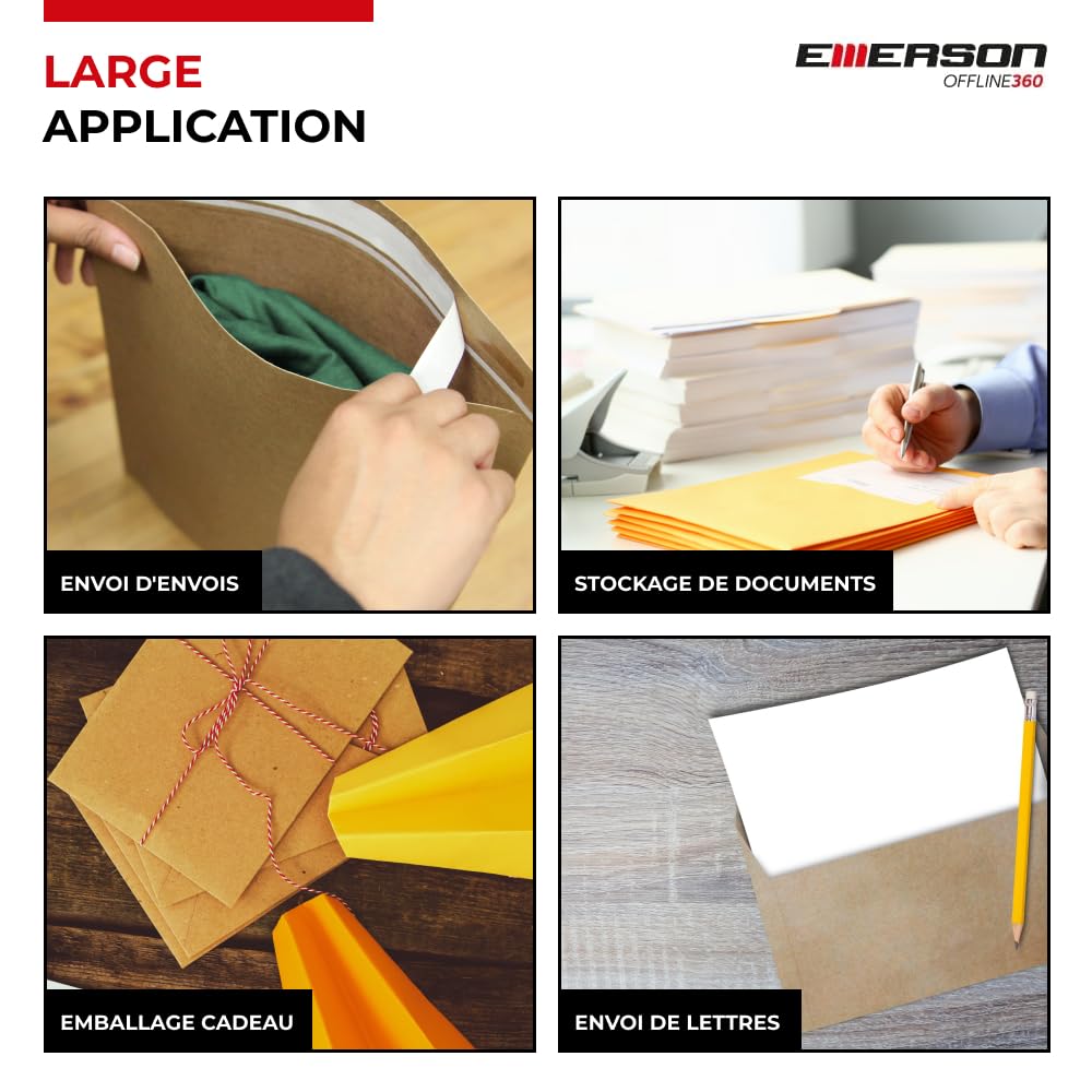 Lot De 50 Enveloppes Kraft Arme 130g à Soufflets E4 - La Poste