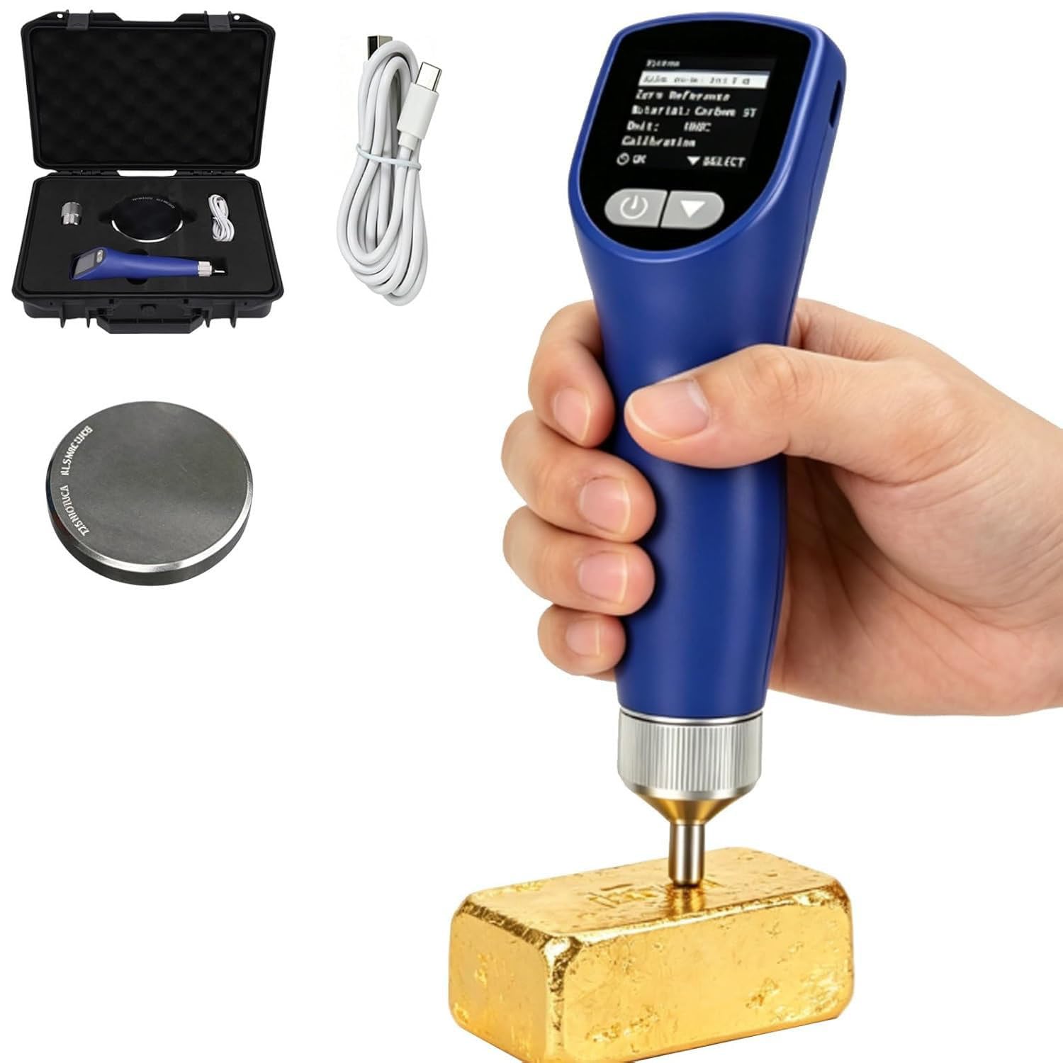 Testeur de dureté ultrasonique portable : mesure précise de dureté HV HRC sur métaux fins