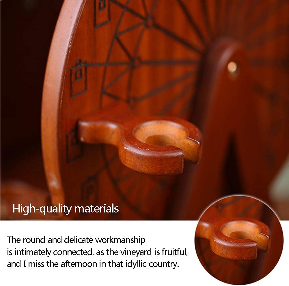 Ferris Wheel Wine Rack Creative Solid Wood Wine Rack Home Decoration Crafts Wine Glass Rack Freestanding Wine Bottle Rack
