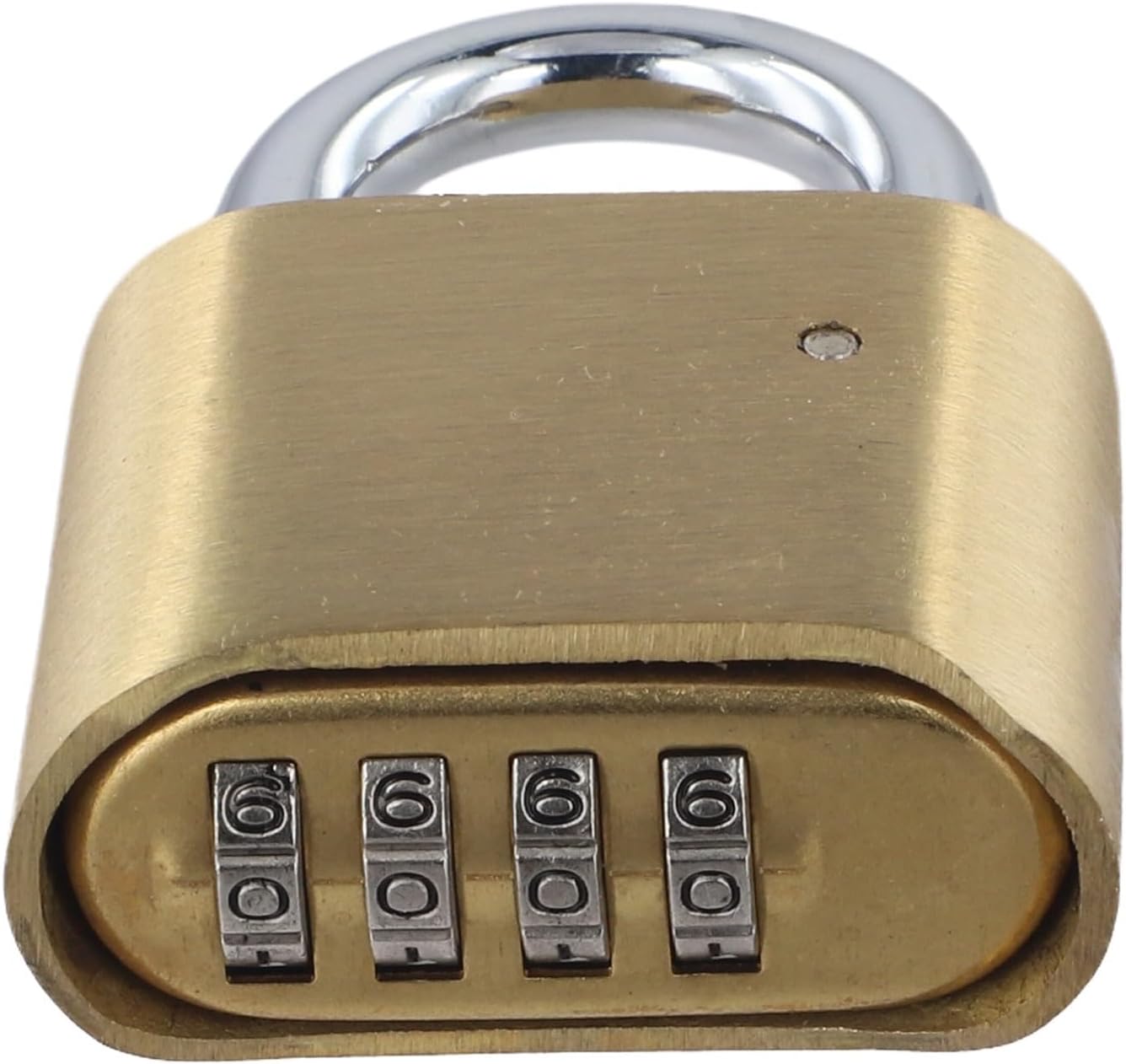 Security Combination Lock with Brass Alloy Material and Four Digit Resettable Code, Anti Theft Design for Cabinets, Backpacks, Luggage, Tool Boxes (1)