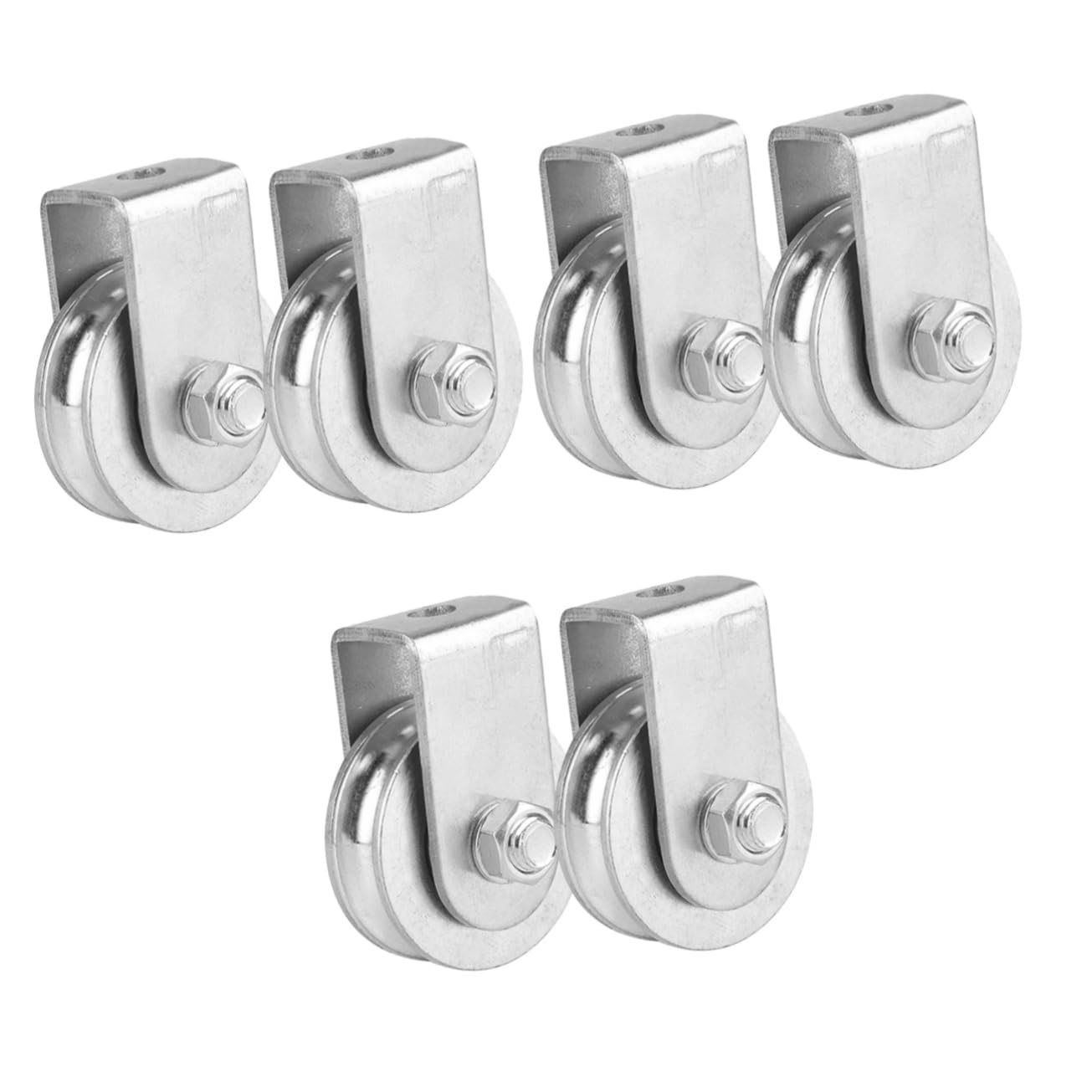 Mobestech 6pièces Poulie Simple Acier Bloc De Levage Pour Câble Poulie Robuste Pour Applications Indus Et Domestiques