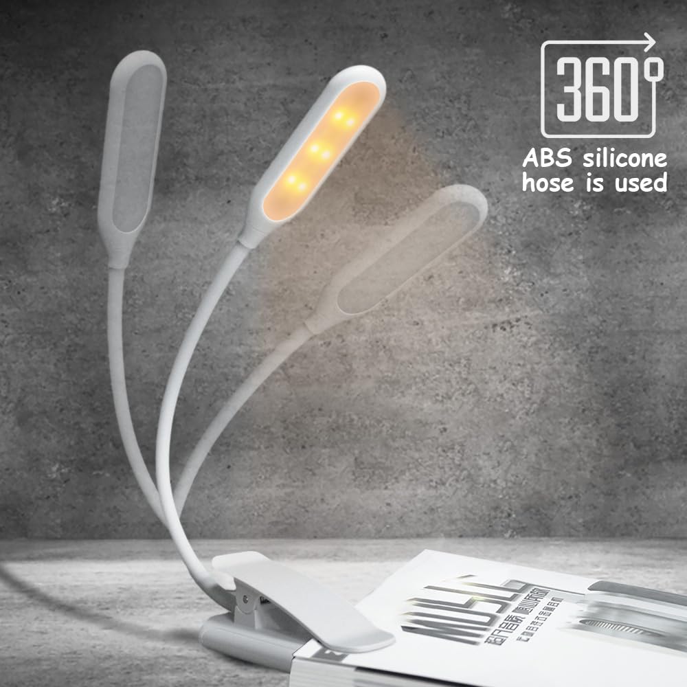 Jemora Luz de partitura Musical Lámpara de Escritorio LED con Abrazadera Luz de Atril Profesional Temperatura de Doble Color 3 Fuentes de luz Protección para los Ojos Batería Recargable USB de Gran