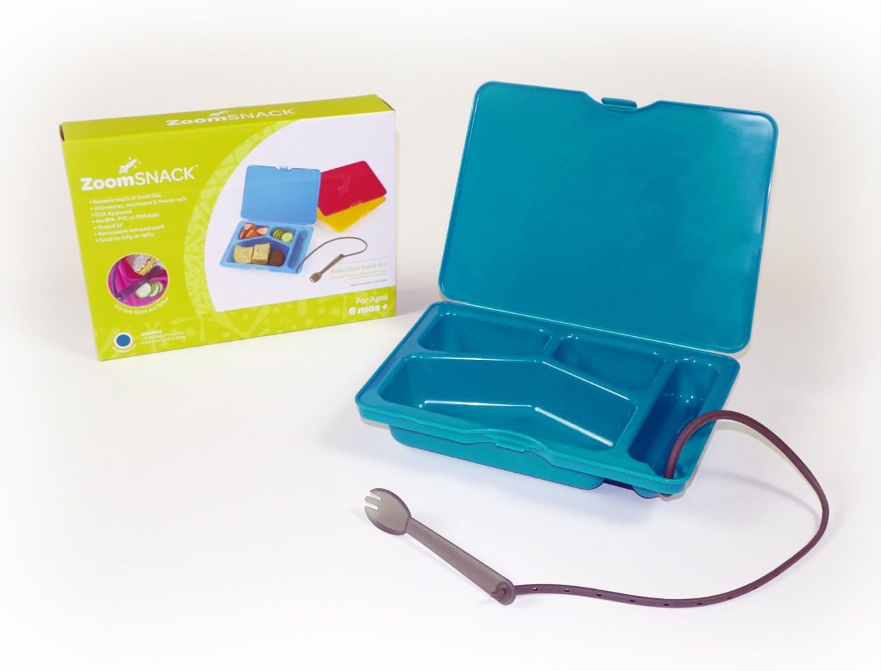 ZoomKIT Turquoise ZoomSNACK Bento Style Lunchbox
