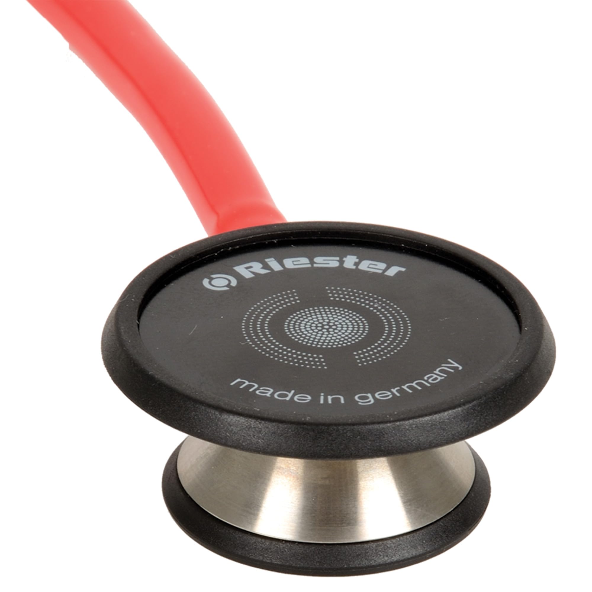 Riester - Estetoscopio Duplex 2.0, alto rendimiento acústico, con placa por nombre, aceitunas de repuesto y membrana, acero inoxidable, para adultos, rojo, 32336