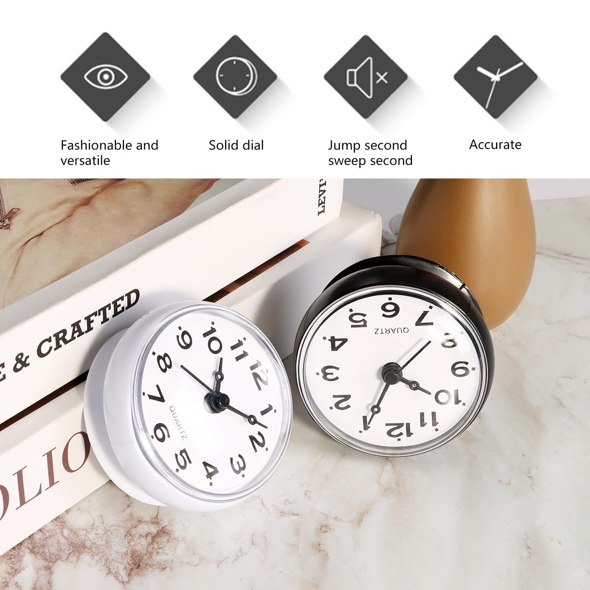 Amazon.co.jp: ミニ吸盤壁時計防水 防湿時計 壁掛け バスルーム 曇り