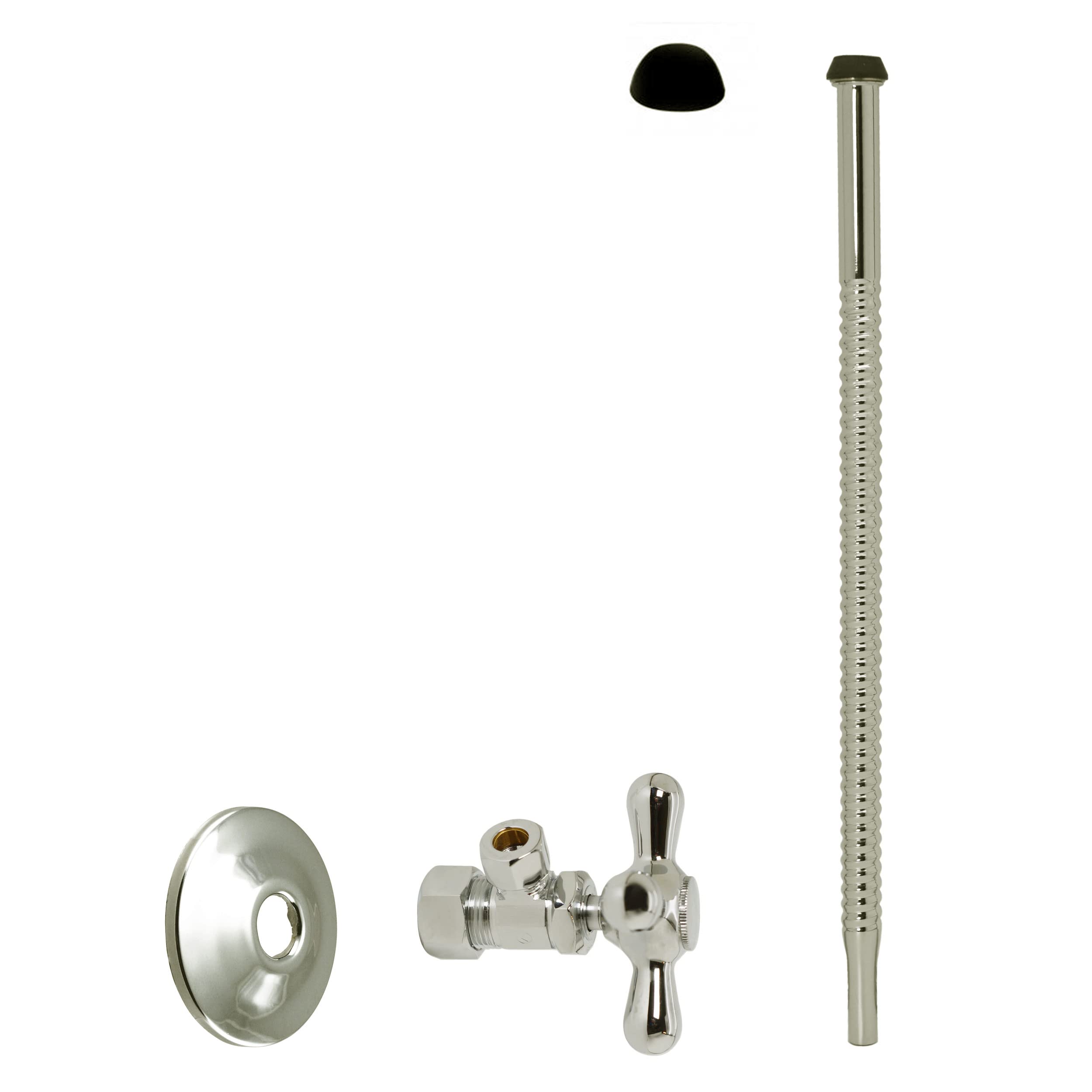 Kit d'alimentation ondulé contre les fuites Westbrass D105K12X flexible nickel poli durable