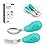 YIVEKO Baby Fork and Spoon Set with Carry Case Baby Training Utensils Self Feeding Toddler Silverware Silicone and Stainless Steel Kids and Toddler Utensil Set-Dinosaur