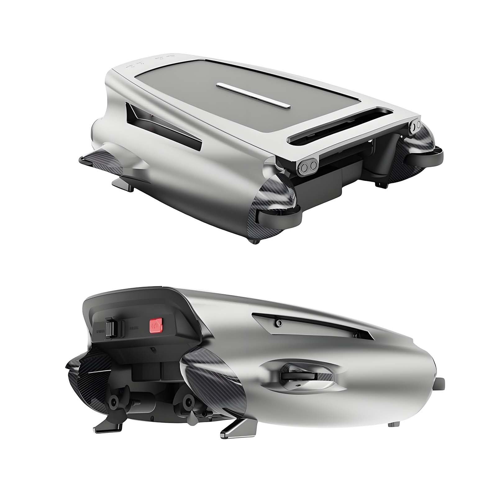 QFGain App-Controlled Solar Pool Skimmer Robot – Smart Navigation Grey