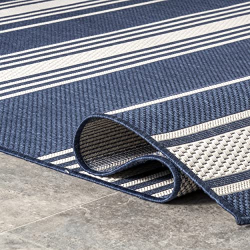 Rugs Usa X Lauren Liess Romy Striped Indoor/Outdoor Area Rug, 8' X 10', Navy #TOP4