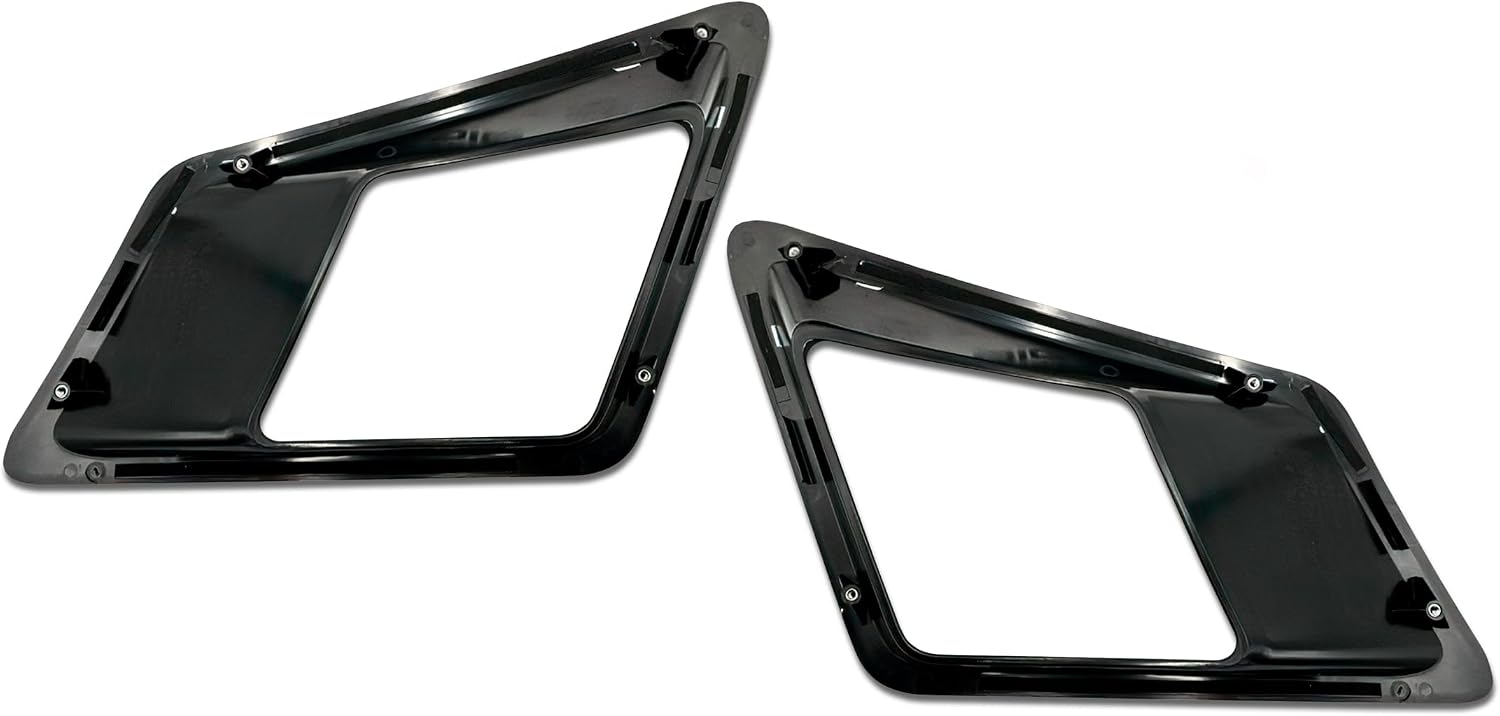 KOZAK DEF filler bezels - fits trucks with fairings A18-1004 Compatible with Kenworth T680 2013-2021, Right Passenger and Left Driver Side, Includes Logo and KOZAK Reflective Vest