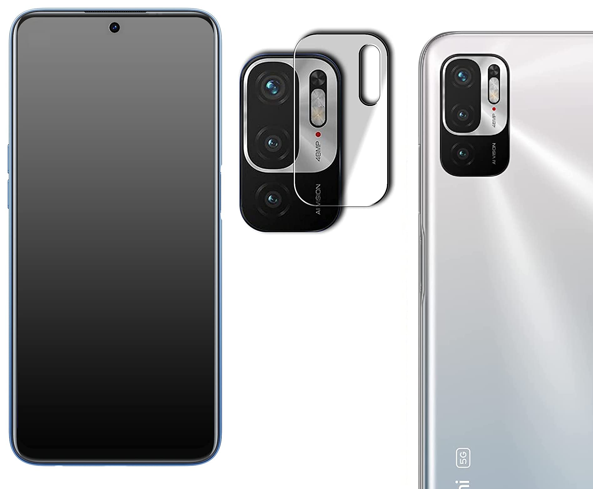 SHAKU Hammer Proof Matte Finish Gaming Tempered Glass Screen Protector Guard for Xiaomi Redmi Note 10T 5G with Camera Lens Protector and Full Screen Coverage Combo Pack Front+Camera