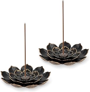 2 Pieces Incense Holder Incense Stick Holder Lotus Burner for Home Fragrance Yoga Sauna SPA