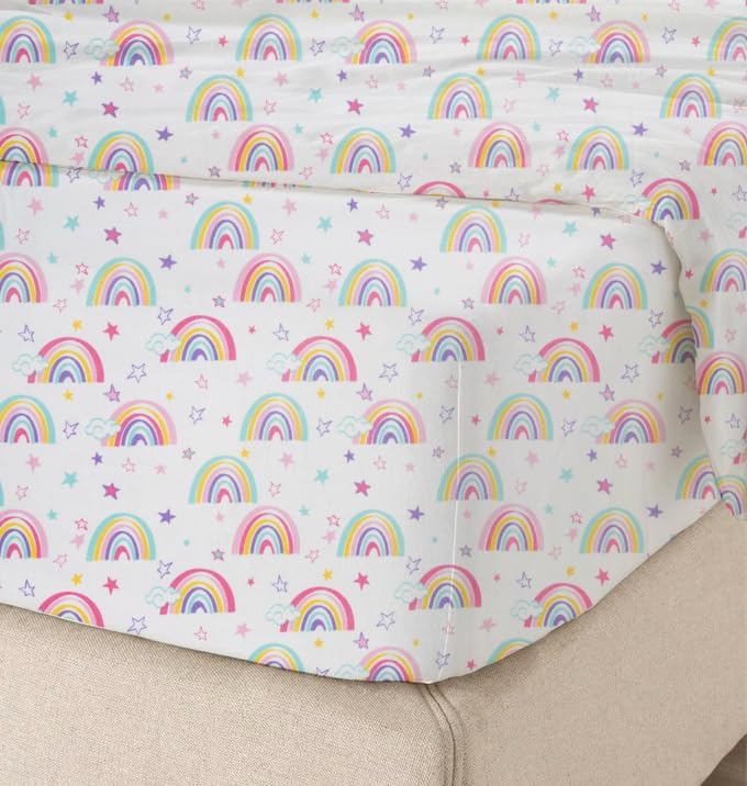 Miniatura 7 de Juego de sábanas tamaño individual para niños y niñas, sábanas para niños, linda sábana de cama, incluye sábana plana, ajustable y funda de
