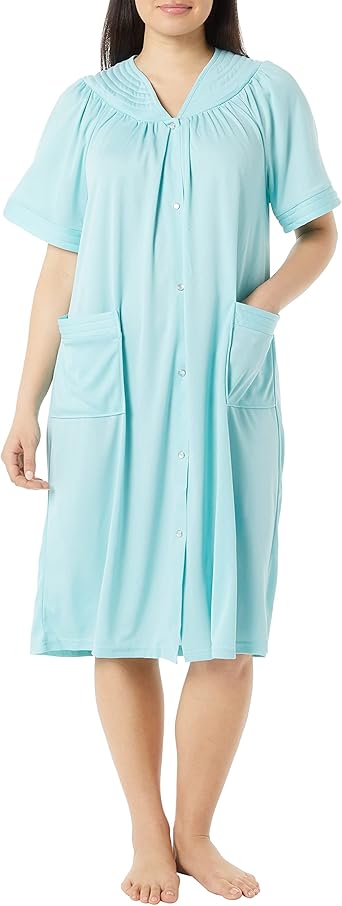 snap front house coat