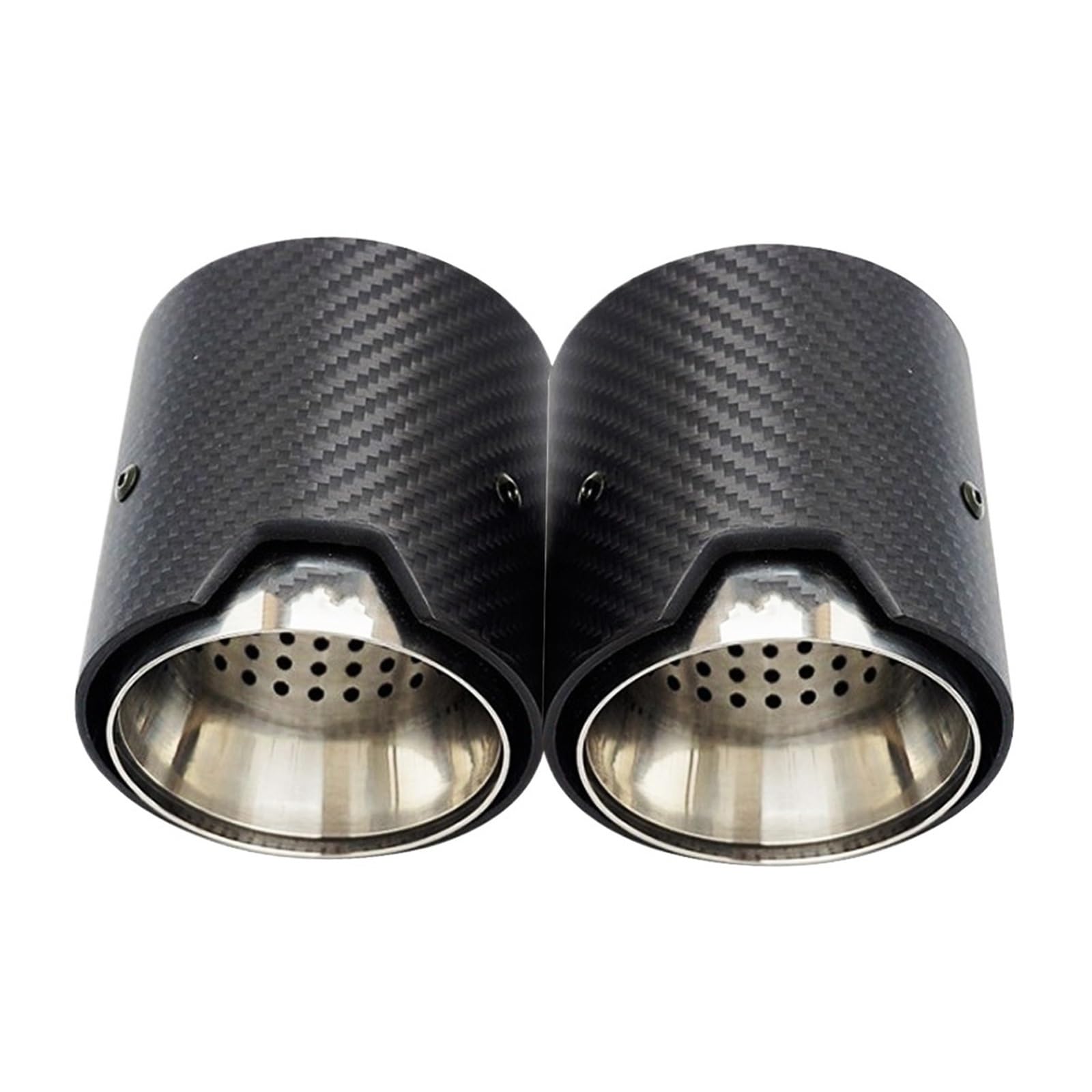 exhaust tip 2Pcs/Pair Carbon Fiber Exhaust End Tips Muffler Tip Compatible For BMW M2 F87 M3 F80 M4 F82 F83 M5 F10 M6 F12 F13 X5M X6M(1-60mm)
