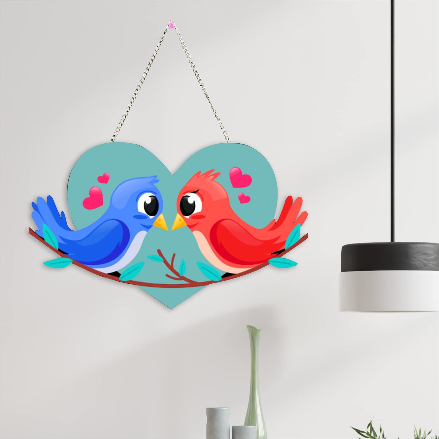 Nupur Studios “Heart Love Birds” Wall Decoration/Wall Hanging/Decoration/Bedroom/Study Room/Home Decor