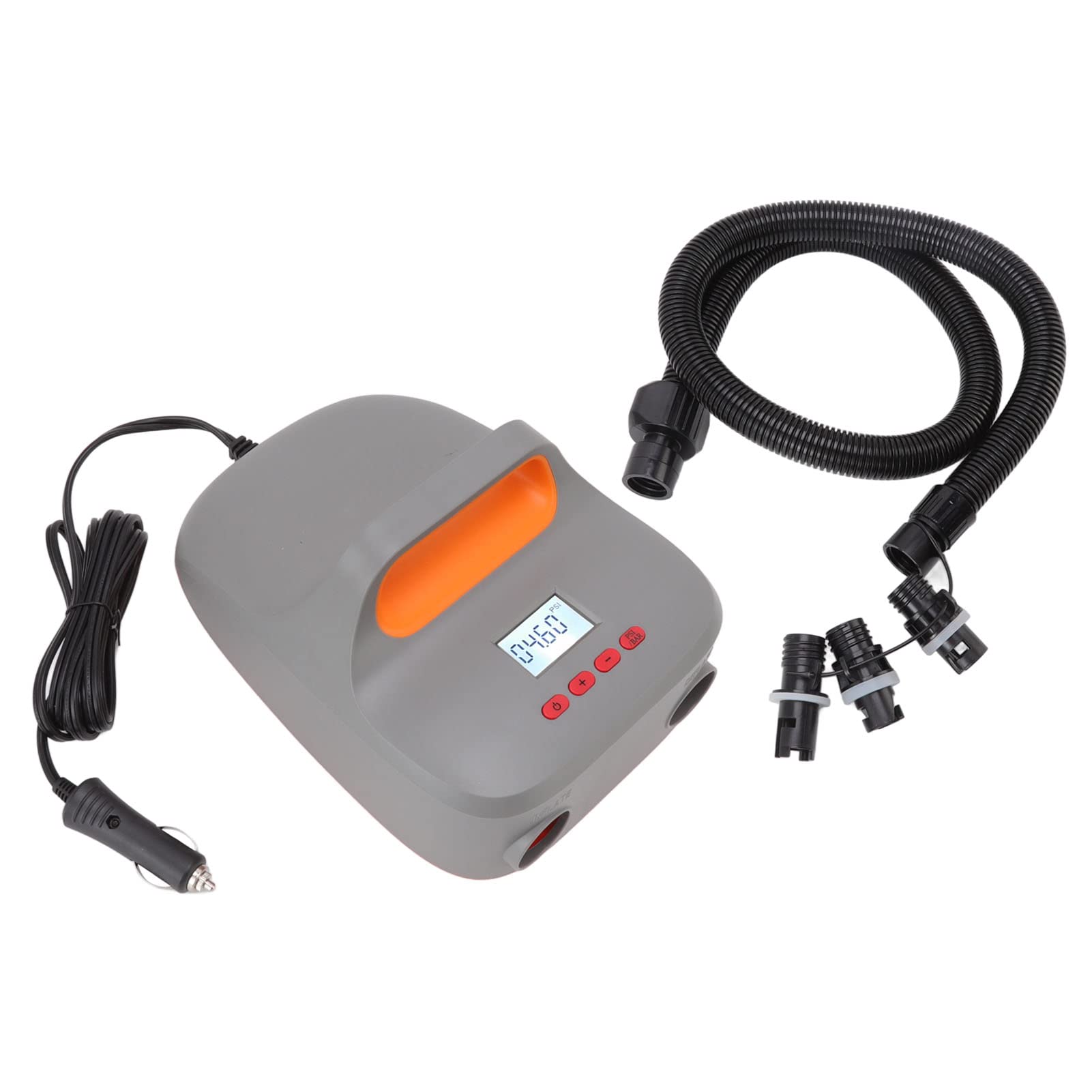 Pompa ad aria ad alta pressione, 20 PSI, gonfiatore elettrico per paddleboard e gommoni, 140 W, 12 V DC, pompa portatile