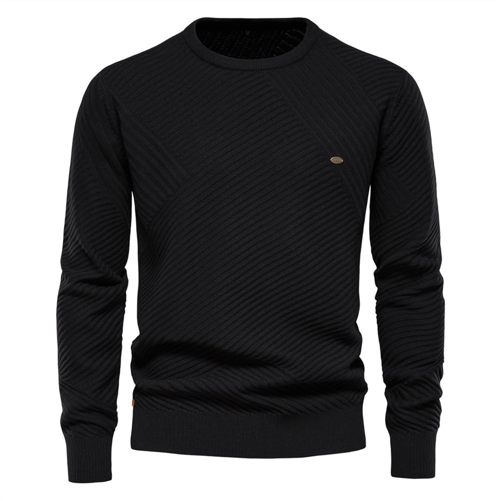 Mens Sweaters Men's Knitting Winter Sweater Round Neck Casual Pullover Wool Men's Autumn Long Sleeve Solid Color top