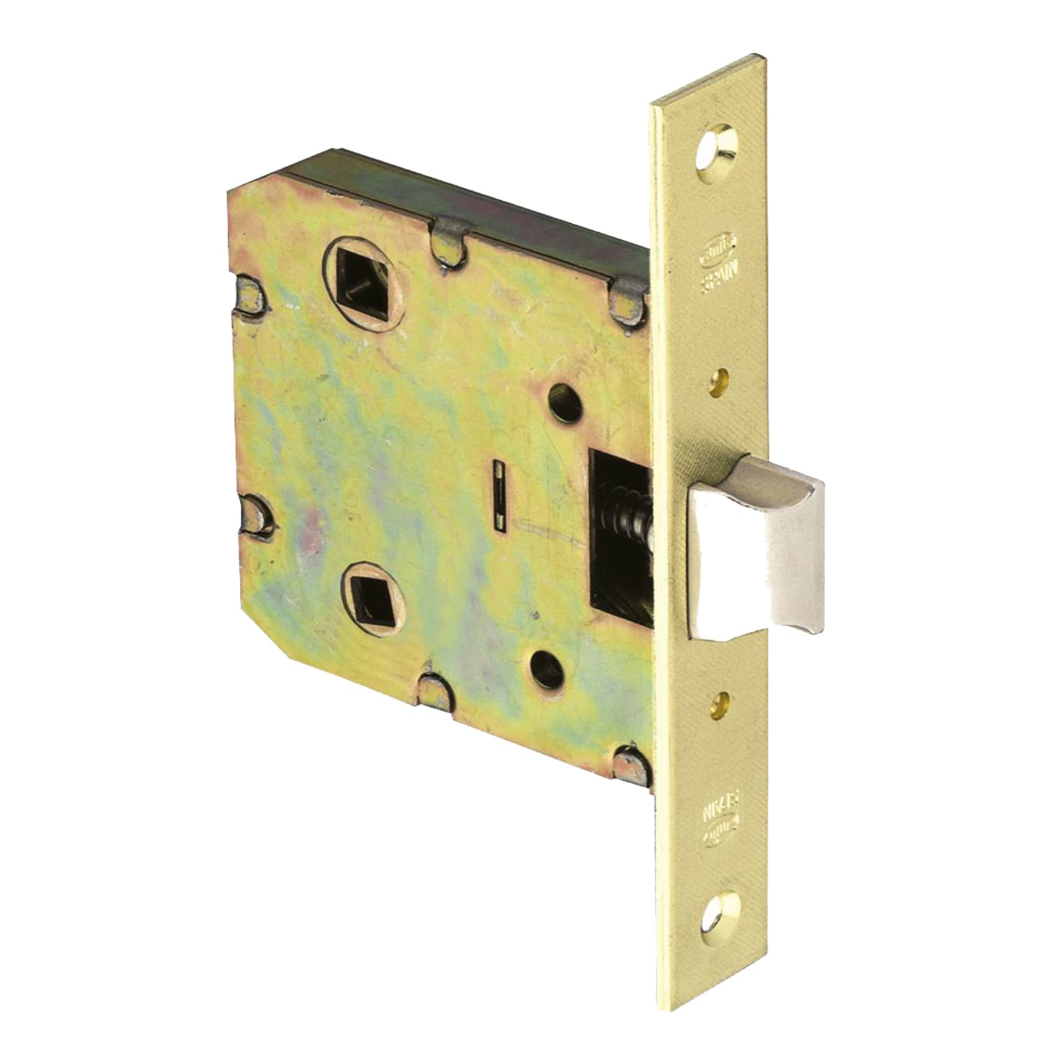 Amig - Model 2100 Door Handle for Wooden Doors from Passage to Bathroom Kitchen or Room, Tin-plated and Lacquered, 50/47 mm