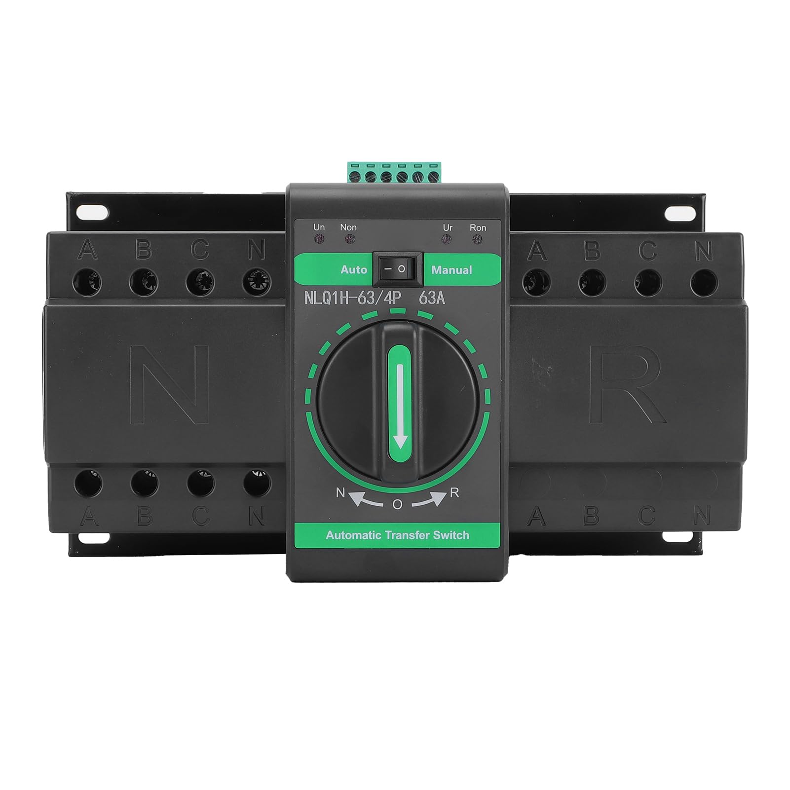 ASHATA Interruptor de Transferencia Automática de Doble Potencia 63A, Compacto y Confiable para Uso Doméstico e Industrial, Carcasa Retardante de PC
