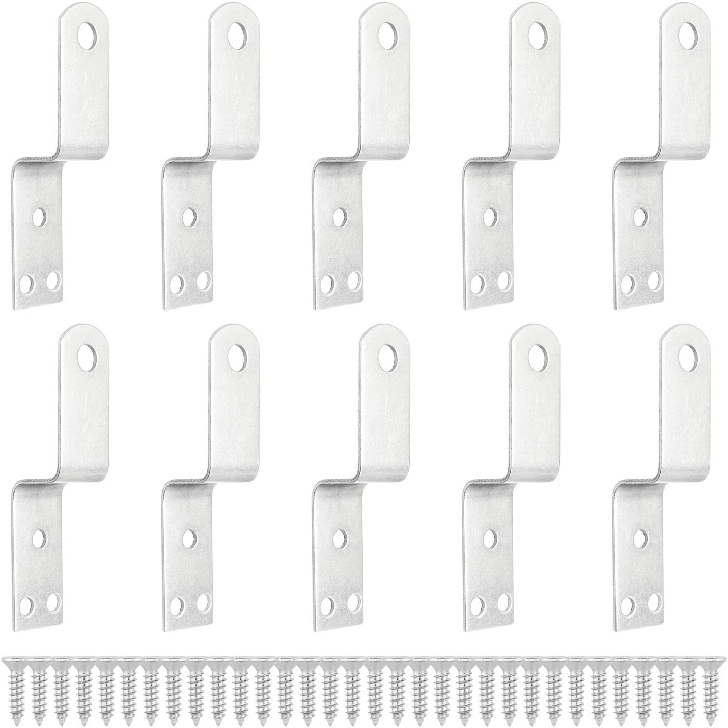 ITROLLE 10PCS Z Shape Picture Frame Braces Bracket Support Fastener Picture Frame