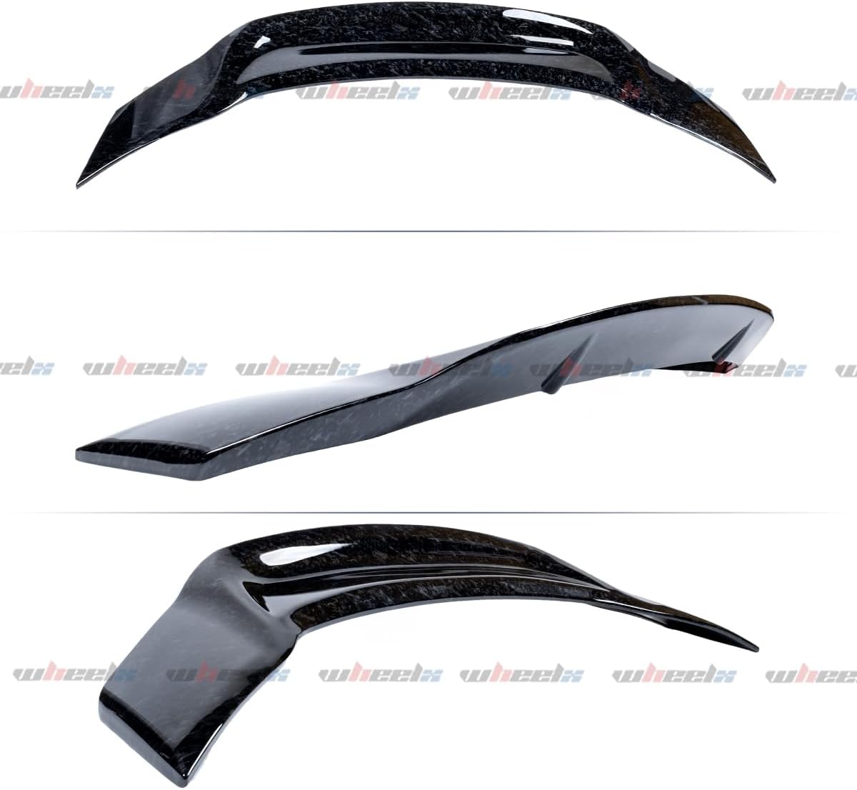 Rear Spoiler Compatible with 2010-2016 Genesis 2.0T 3.8 Coupe, R Style Duckbill Trunk Exterior High Kick Tail Deck Lid Splitter Wing Lip (Gloss Forged Carbon Fiber Pattern)