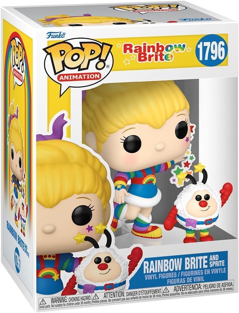 POP Funko Retro Toys: Rainbow Brite - Rainbow Brite & Twink Vinyl Figure (Bundled with Compatible Box Protector Case), Multicolored, 3.75 Inches