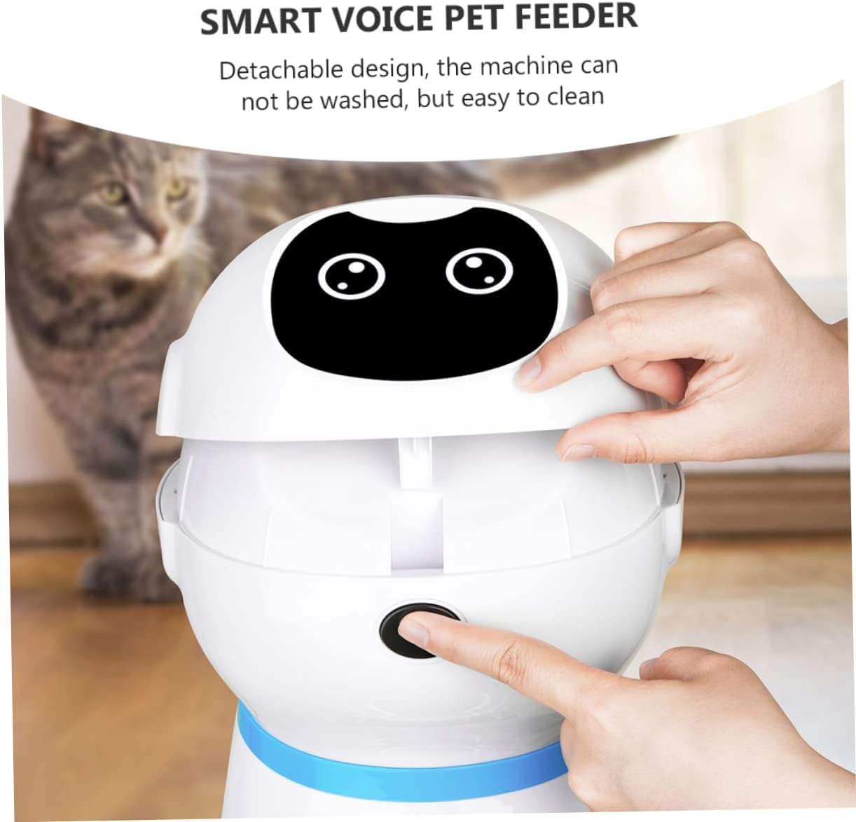 Kisangel 1set Intelligent Cat Feeder Digital Timer Automatic Pet Food Dispenser for Timed Feeding Capacity and Continuous Food Supply for Cats and Dogs
