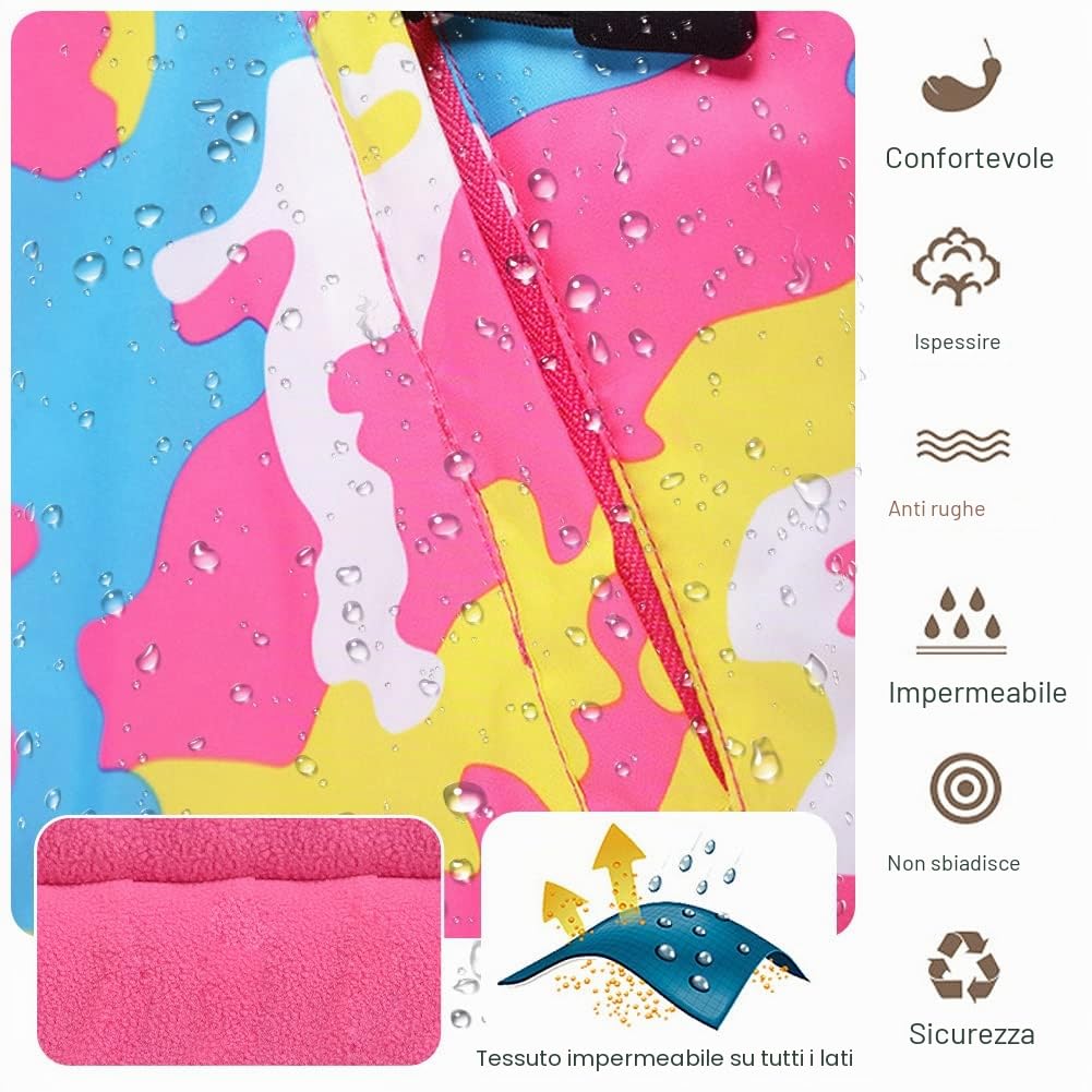 Tuta Da Sci Bambino Tuta Da Neve Bambino Giacca Soft Shell E Pantaloni Da Neve Caldo Invernale Sportiva Set