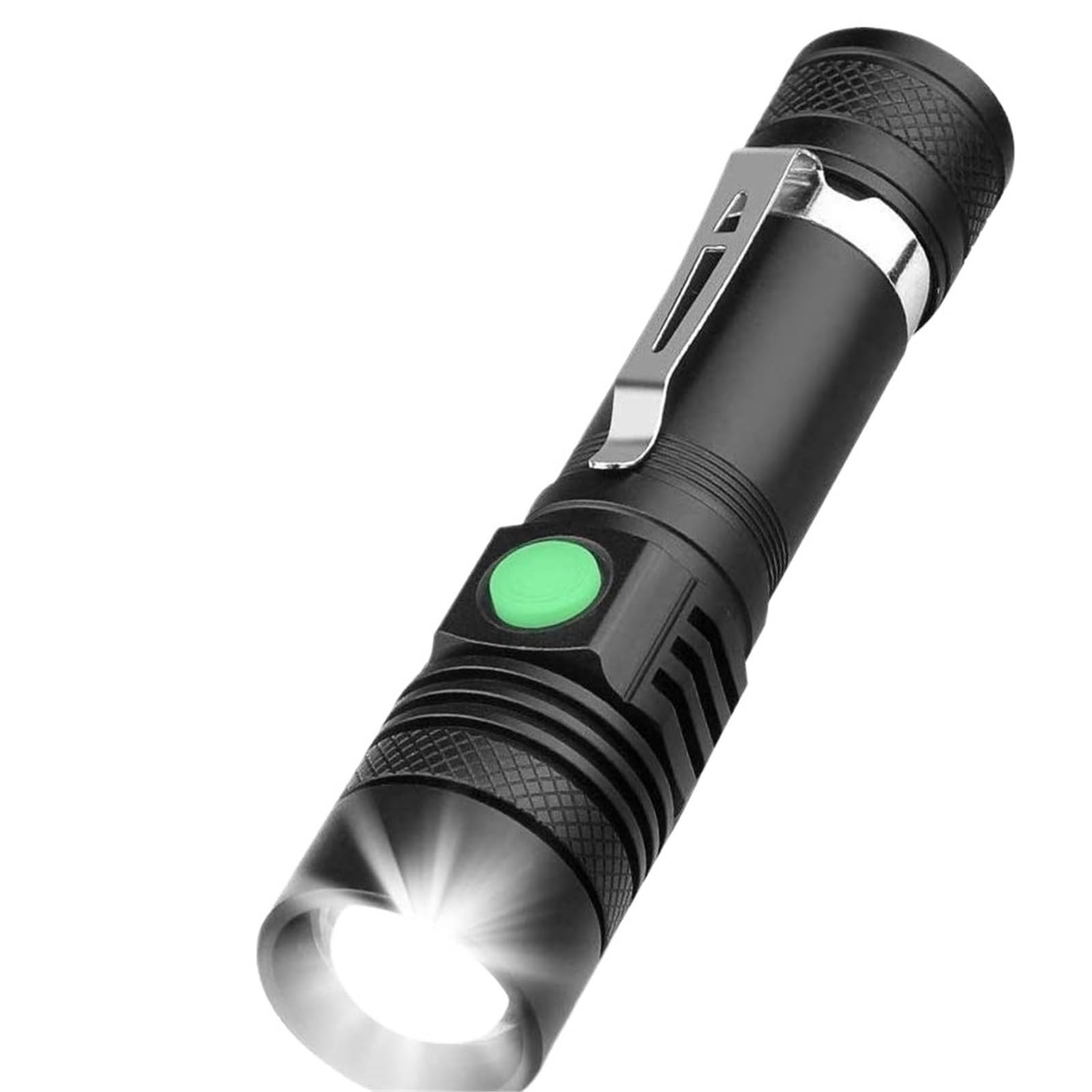 Rechargeable Torch, LED Tactical Flashlight Rechargeable Waterproof 800lm Super Bright Zoomable Pocket-Size for Camping,Hiking