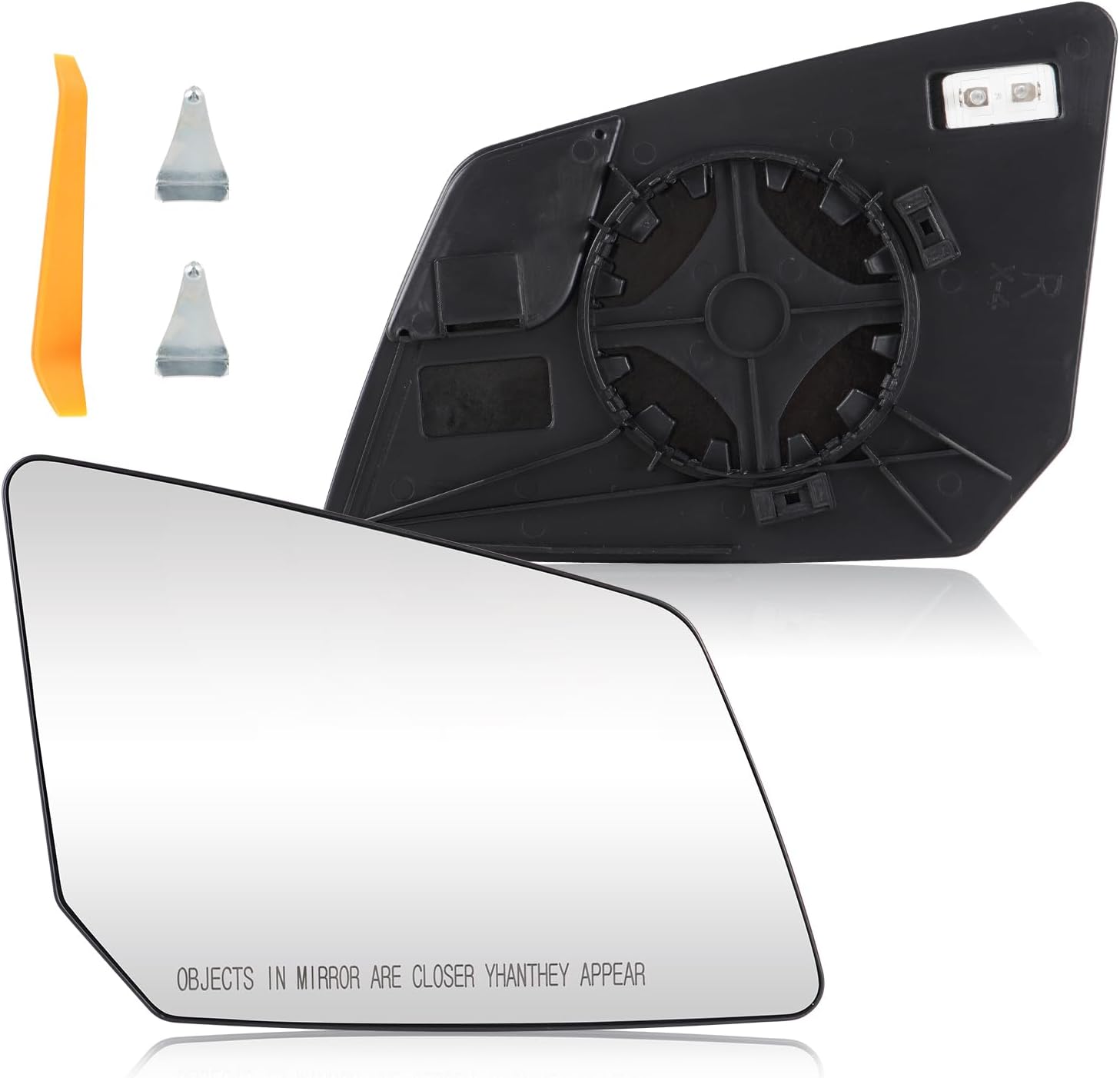 New Driver Left and Passenger Right Side Heated Mirror Compatible With GMC Acadia Chevy Traverse Saturn Outlook Replacement for 15951926 15951928 with Plastic Backing Plate Heated Glass