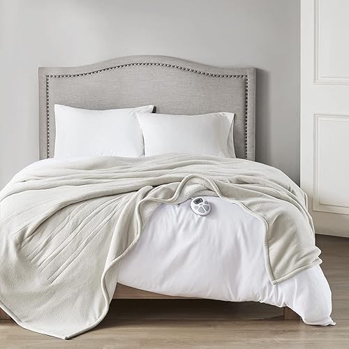 Miniatura 9 de Serta - Manta de vellón sherpa reversible, ultrasuave y tejida, manta térmica, manta eléctrica cómoda, agradable y abriga y protege del frío, con